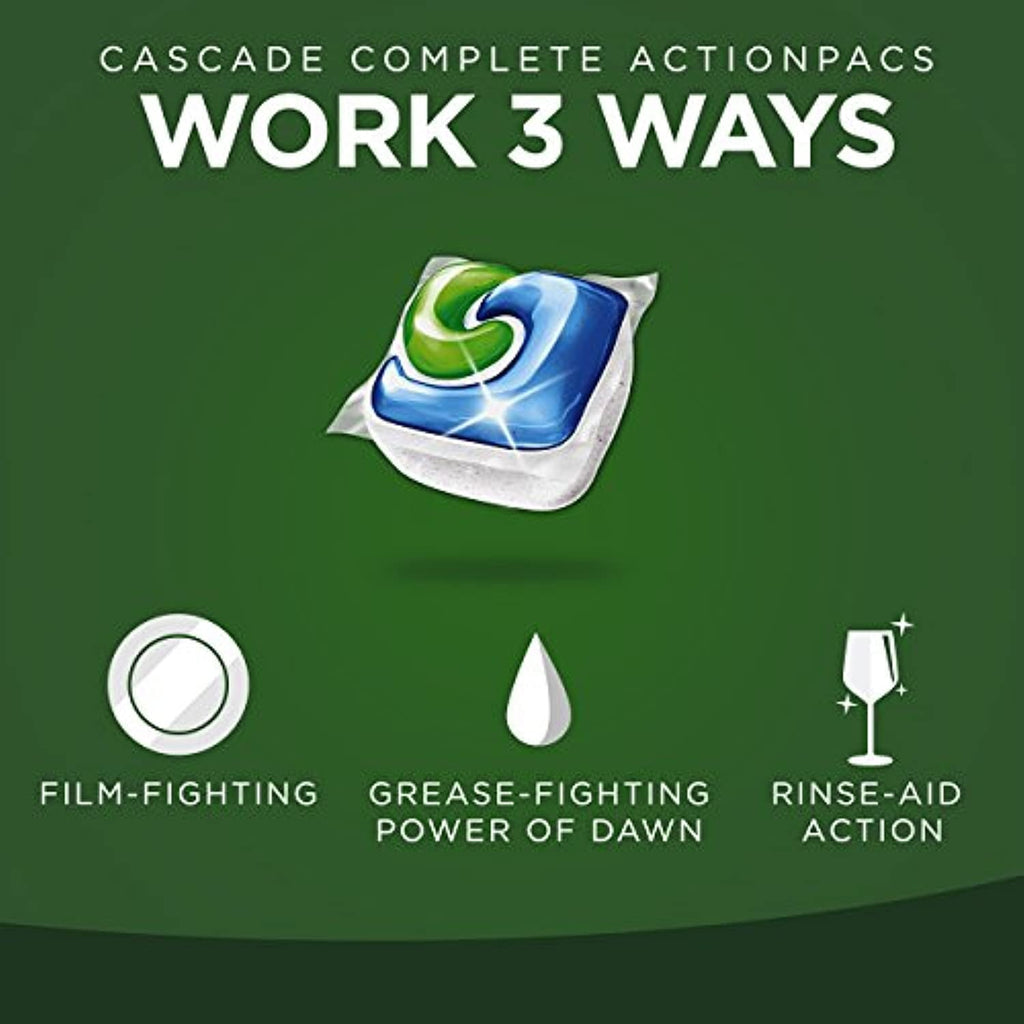 Complete Dishwasher Pods, Actionpacs Dishwasher Detergent, Fresh Scent With Dawn Power, 43 Count