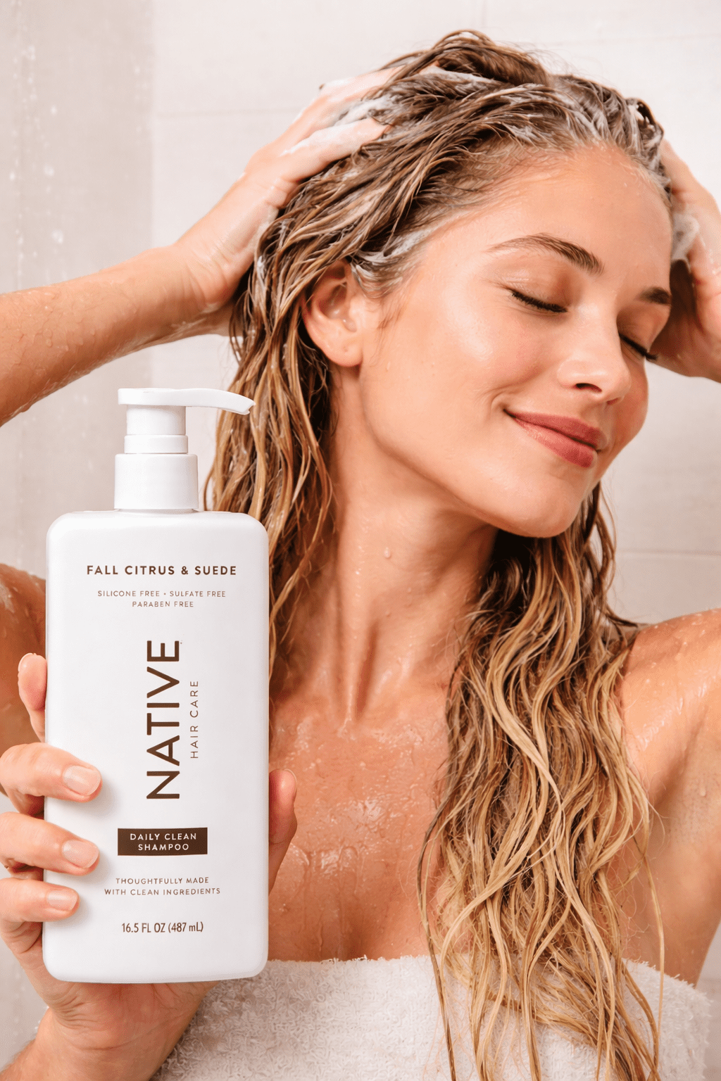 Daily Clean Shampoo, Fall Citrus & Suede Scent, Sulfate Free, Silicone Free, Paraben Free Hair Shampoo, 16.5 fl oz (487 mL)