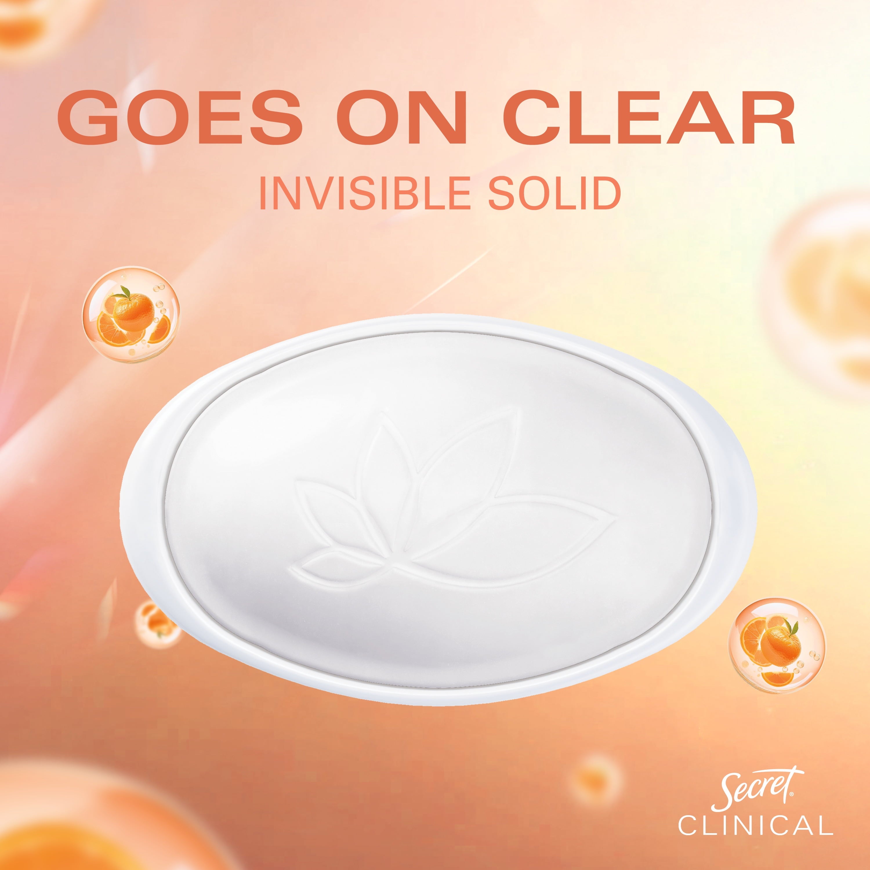 Clinical 72 HR l Invisible Solid Antiperspirant Mandarin Fizz with Pro-Hyaluronic Power 1.6 oz
