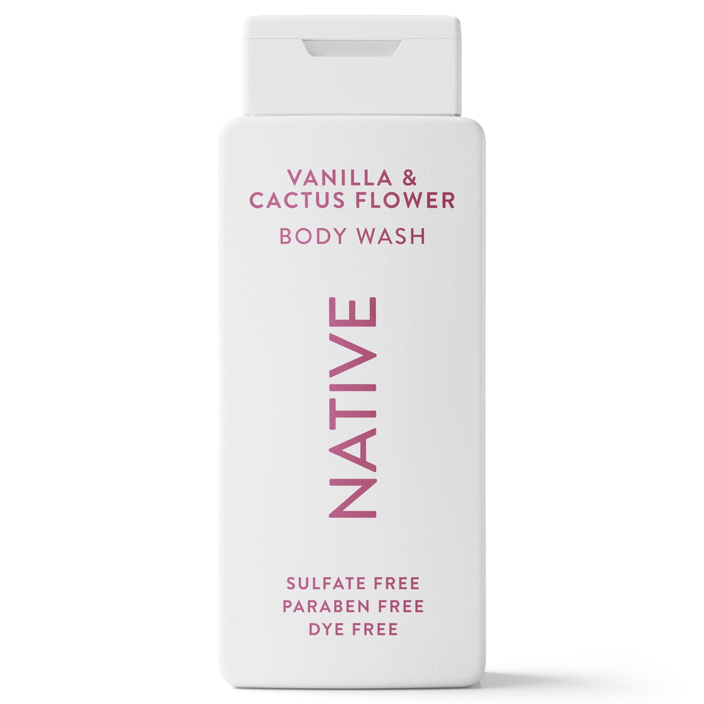 Body Wash, Vanilla & Cactus Flower, Sulfate Free, Naturally Derived Ingredients, 24hr Freshness, for Women & Men, 18 fl oz