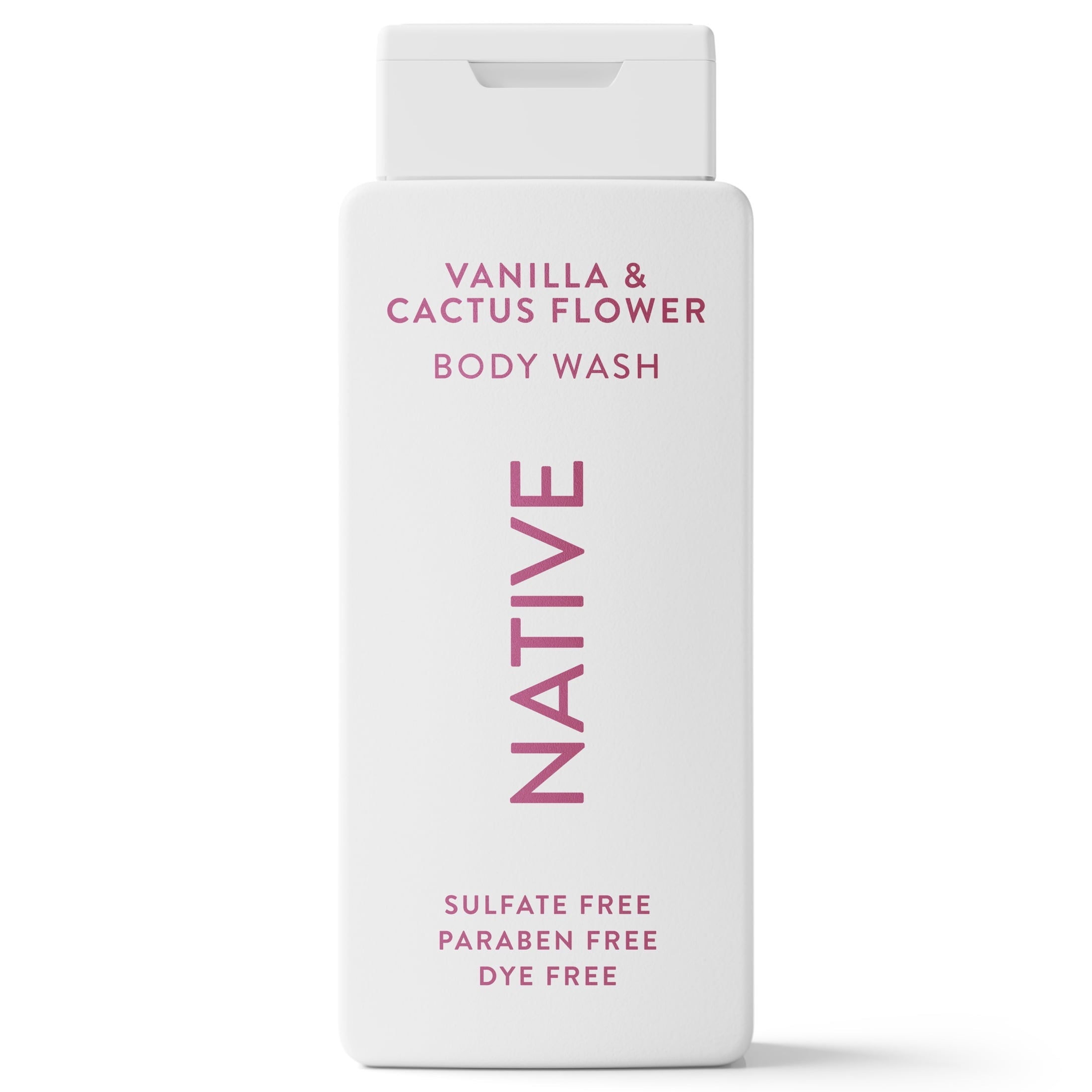 Body Wash, Vanilla & Cactus Flower, Sulfate Free, Naturally Derived Ingredients, 24hr Freshness, for Women & Men, 18 fl oz