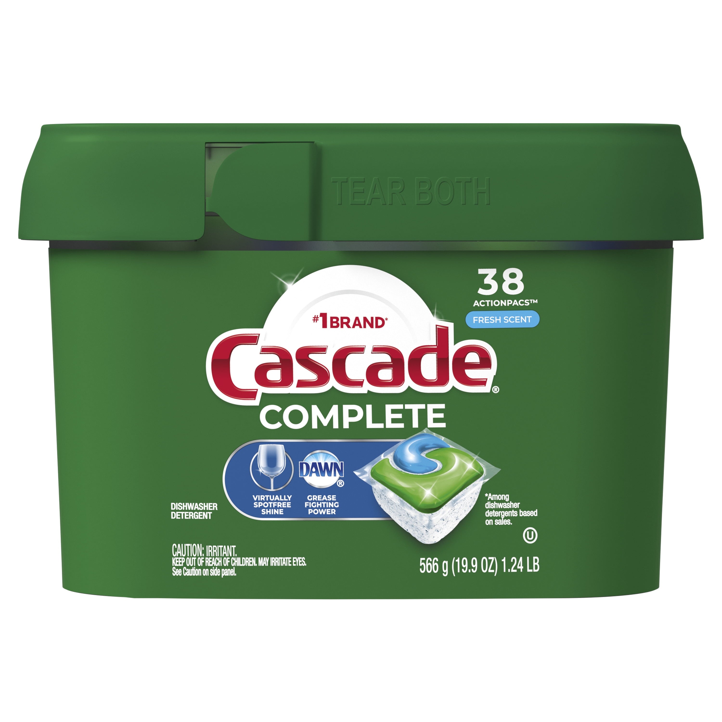 Complete ActionPacs Dishwasher Detergent, Fresh Scent, 38 Count