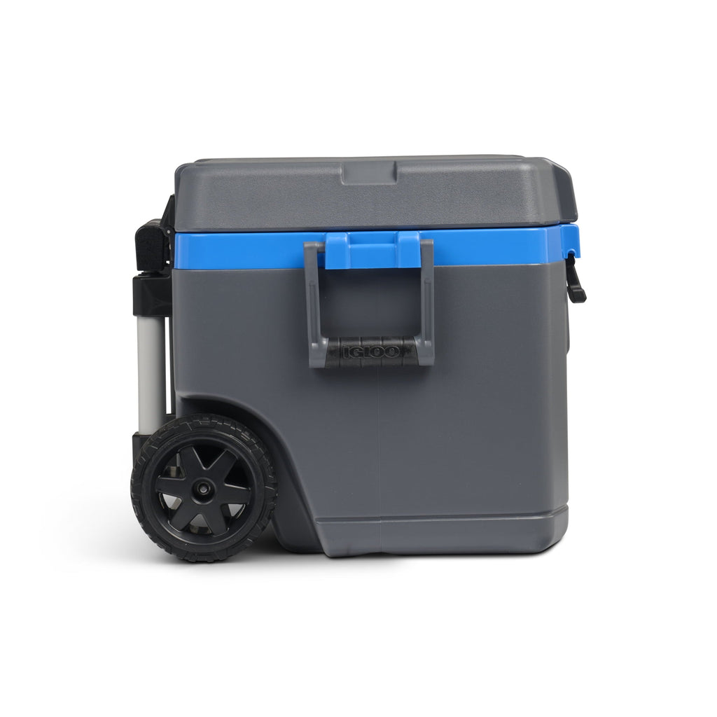 52 QT Overland Ice Chest Cooler with Wheels, Gray and Blue