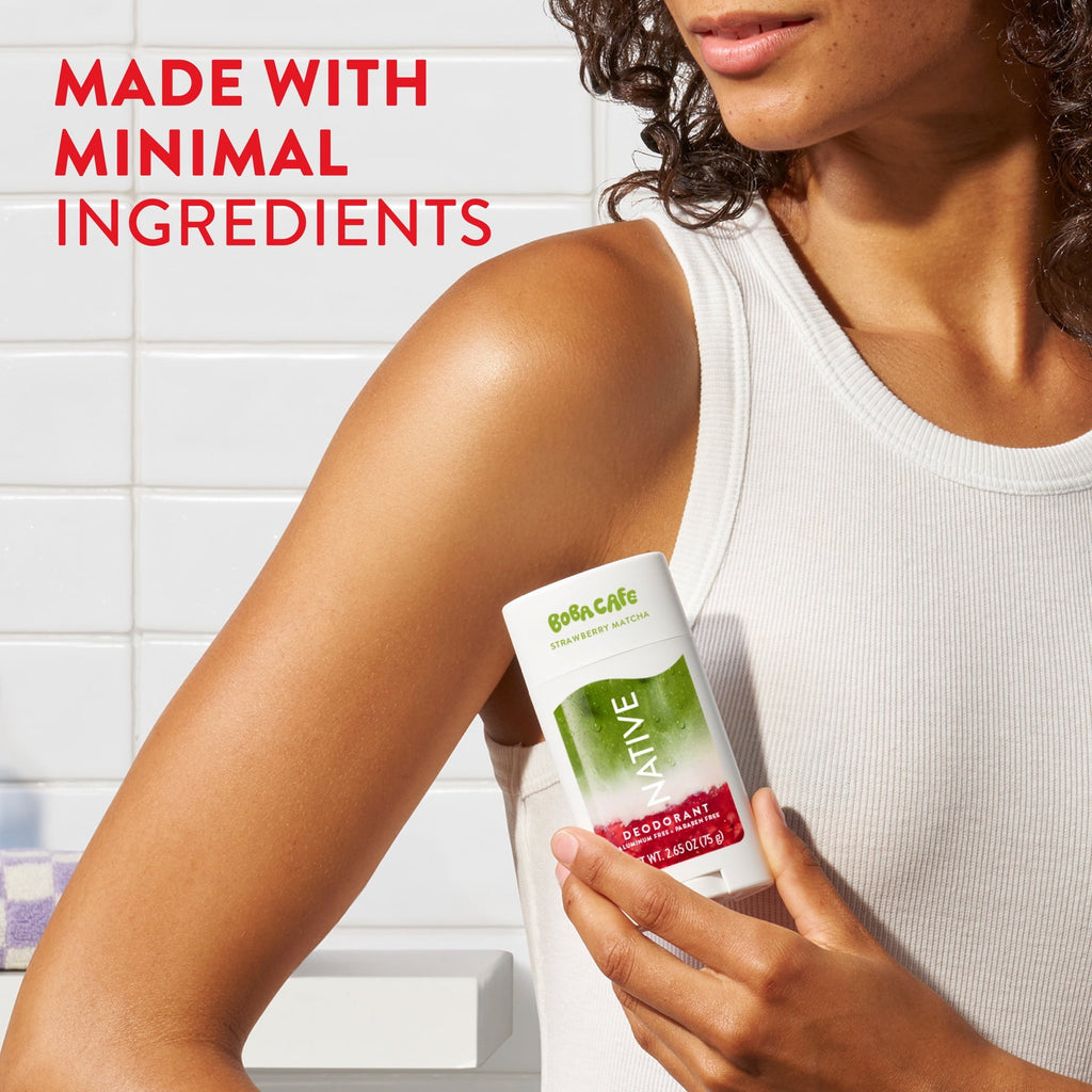 Aluminum Free Deodorant, Limited Edition Brown Sugar Boba, 72 Hour Odor Protection, for Women and Men, Boba Café, 2.65oz