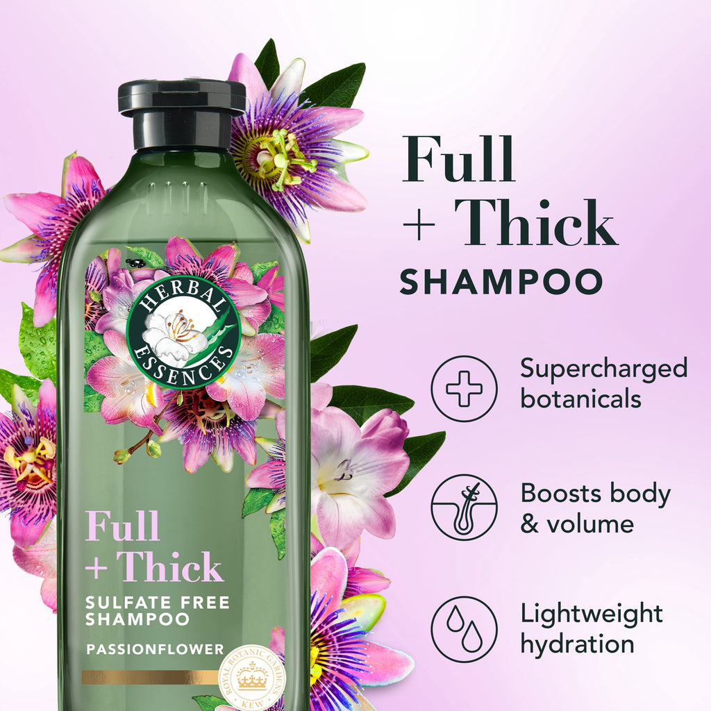 Full + Thick Passionflower Sulfate Free Shampoo, 13.5 fl oz