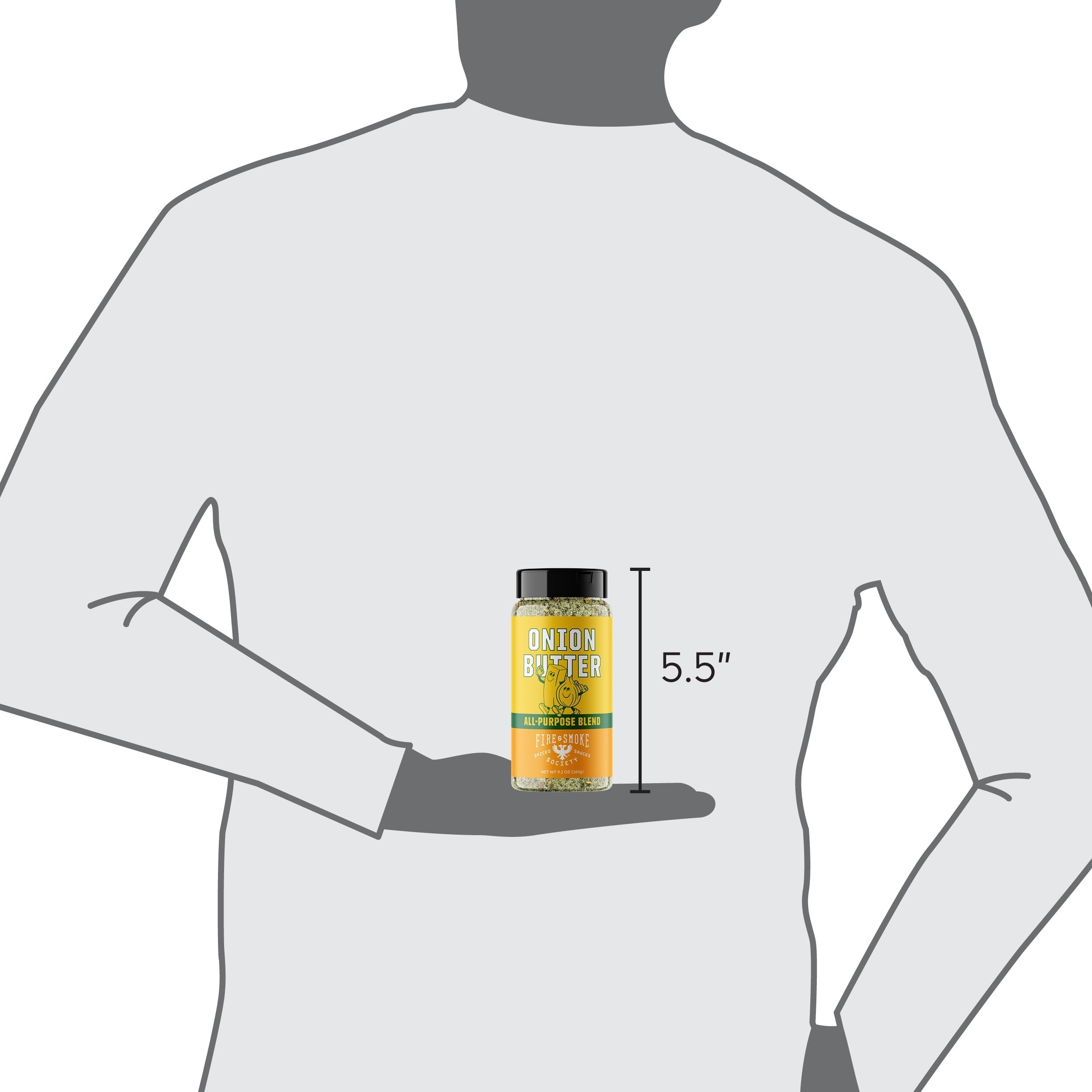 Fire & Smoke Society Onion Butter All Purpose Seasoning Blend, BBQ Rub, 9.2 Ounce Mixed Spices & Seasonings