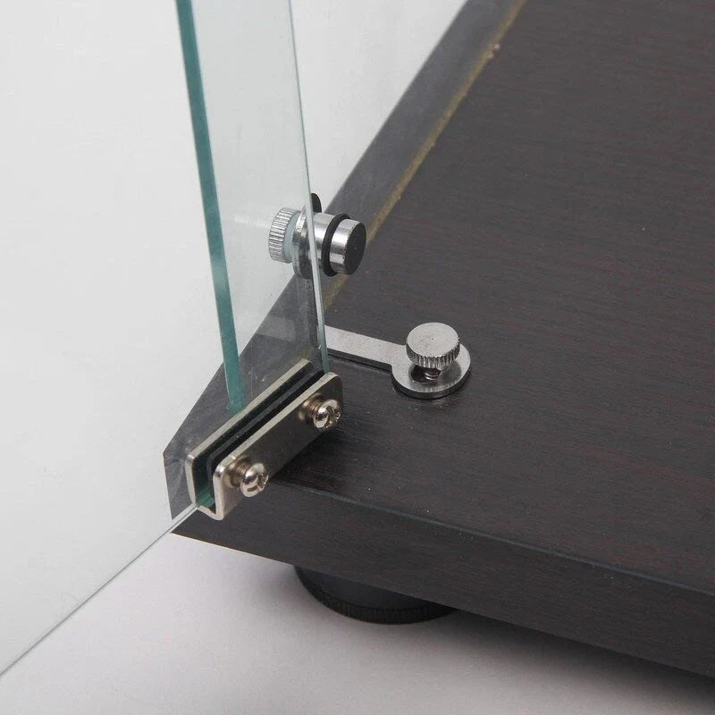 Glass Display Cabinet with 5 Shelves Double Door