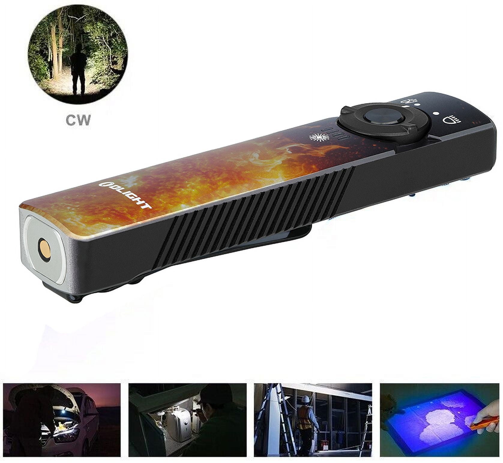 Arkfeld UV Sunburst UV + White LED Flashlight, 1000 Lumens, 5 Brightness, Cool White
