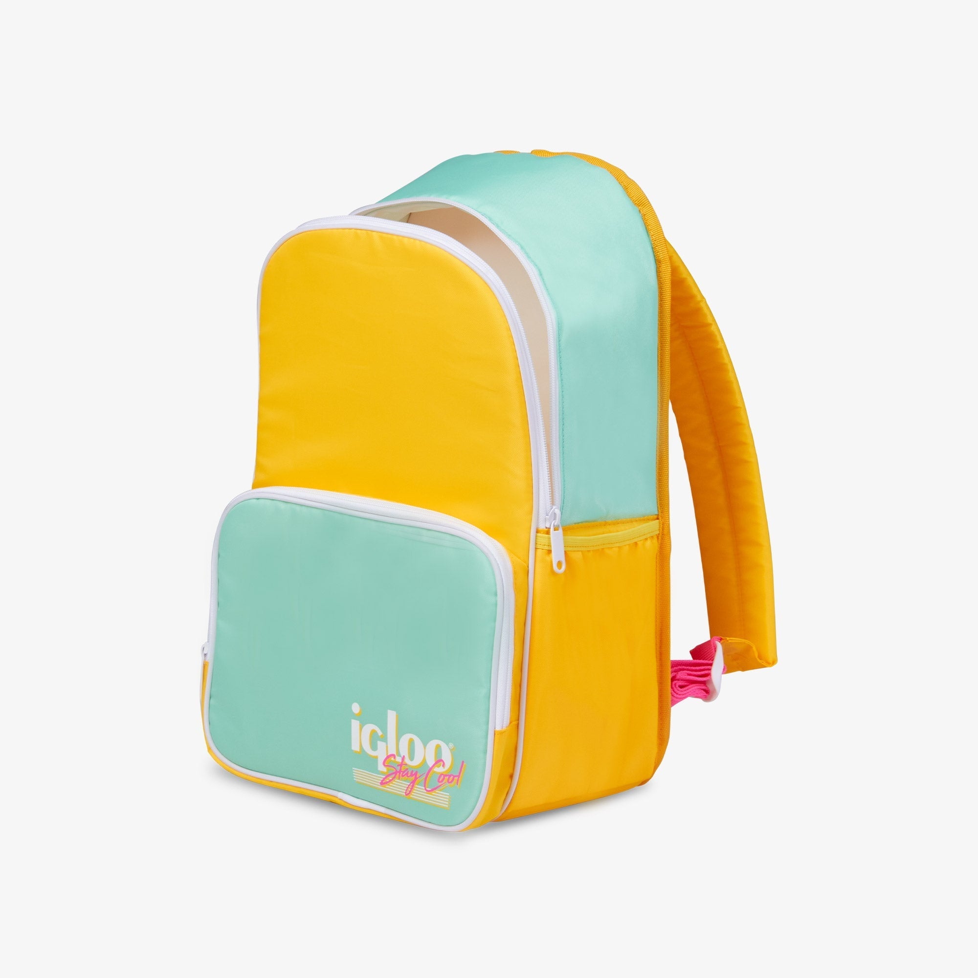Igloo 20 can Retro Backpack Water Cooler, Pink and Jade Green