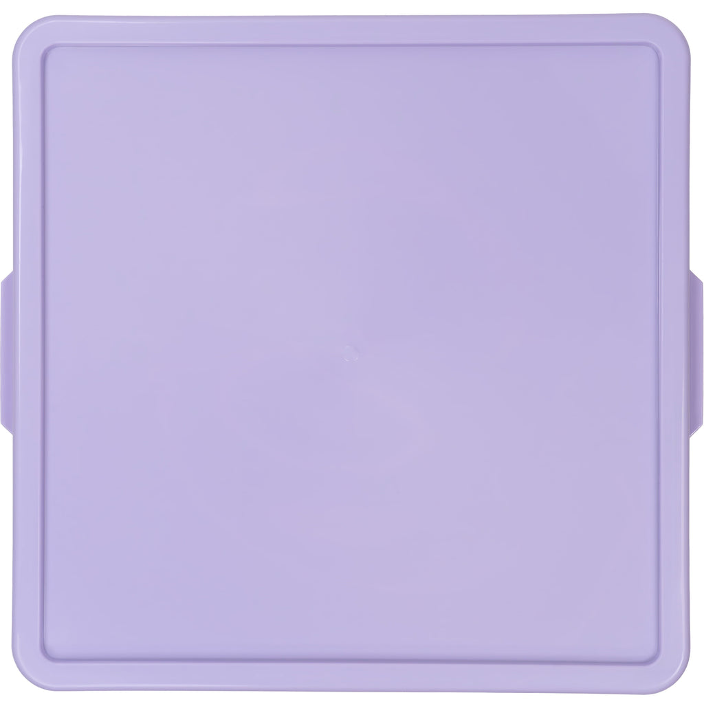 Kids Large Tinted Clear Plastic Stacking Storage Bin with Lid, Grey, 12 in x 12.4 in x 9.4 in