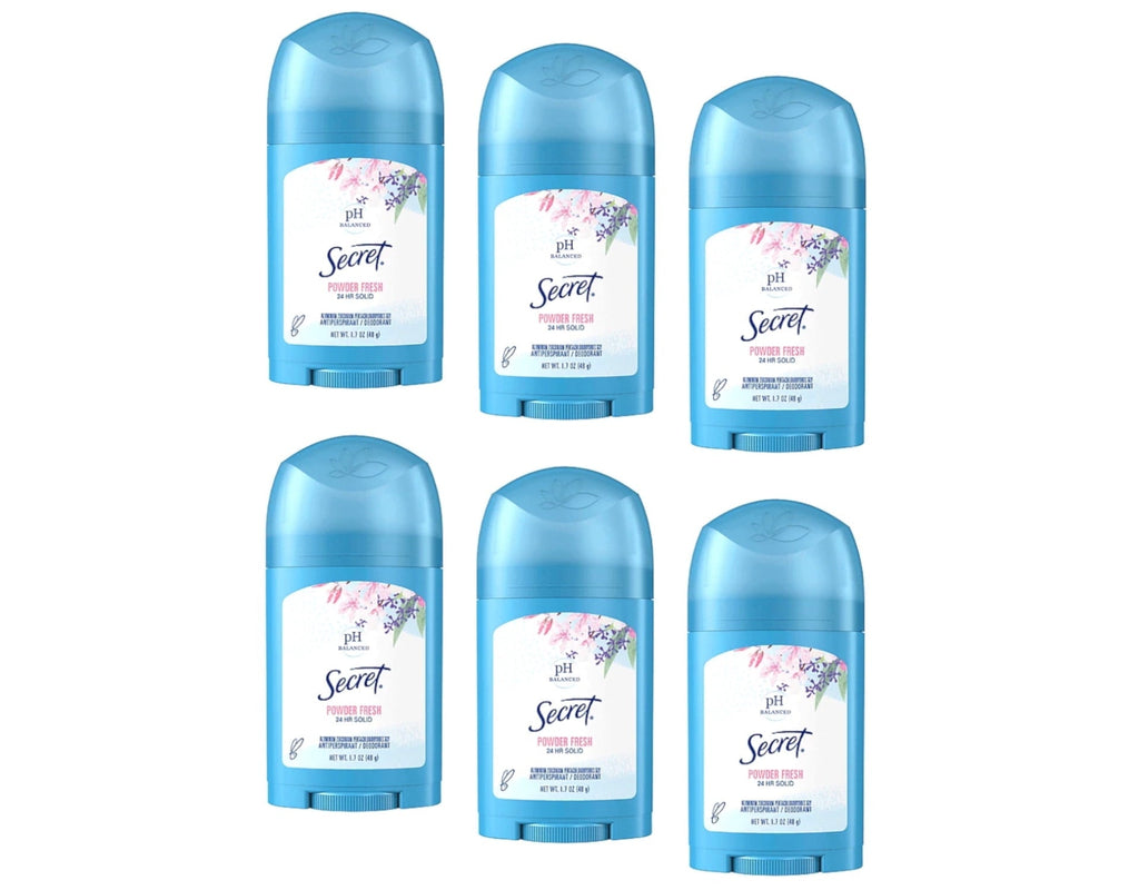 6 Pack - Secret Anti-Perspirant Deodorant Solid Powder Fresh 1.70 oz Each