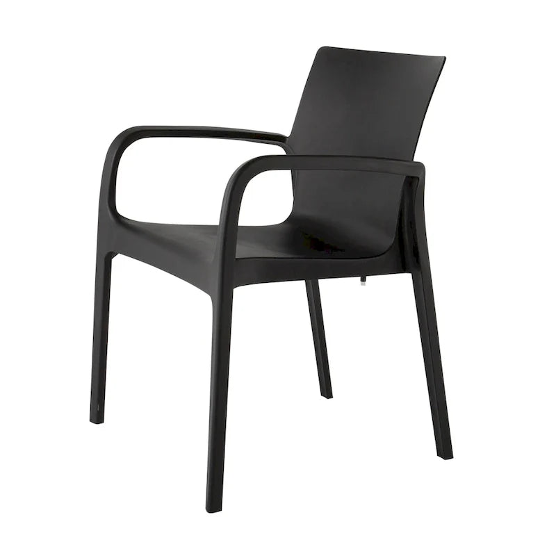Alissa Resin Stackable All-Weather Dining Armchair, Set of 2