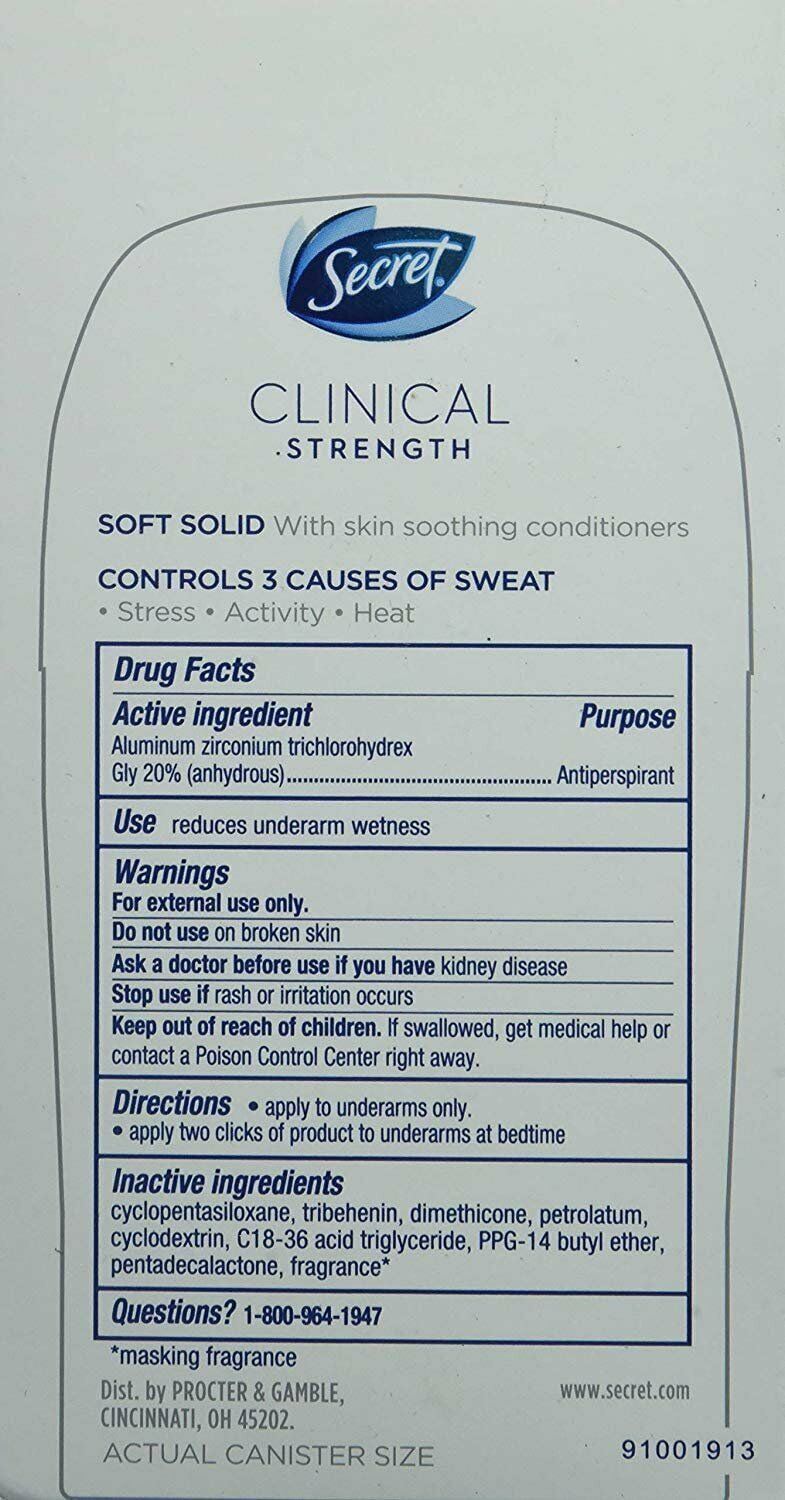 Clinical Strength Antiperspirant Deodorant, Soft Solid Free Sensitive, 1.6 oz