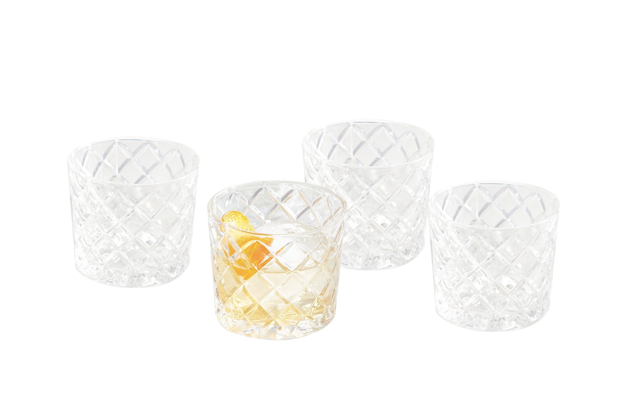 Better Homes & Gardens Diamond Cut Old Fashioned Glass, 4-Pack
