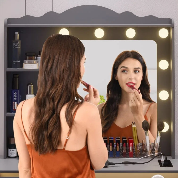 Makeup Vanity with 3 Lighting Colors