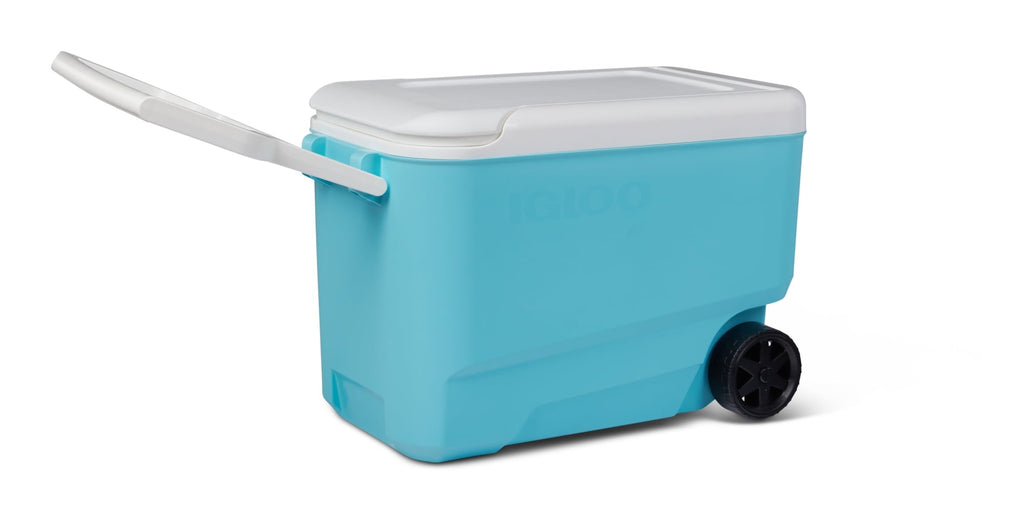 38 qt. 'Wheelie Cool' Hard Ice Chest Cooler with Wheels - Blue