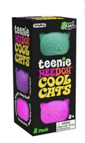 Teenie cool cat sQUSHI, STRESS RELIEVER, FIDGET, SENSORY BALL, COLORS MAY VARY, 3 cats PER PACK