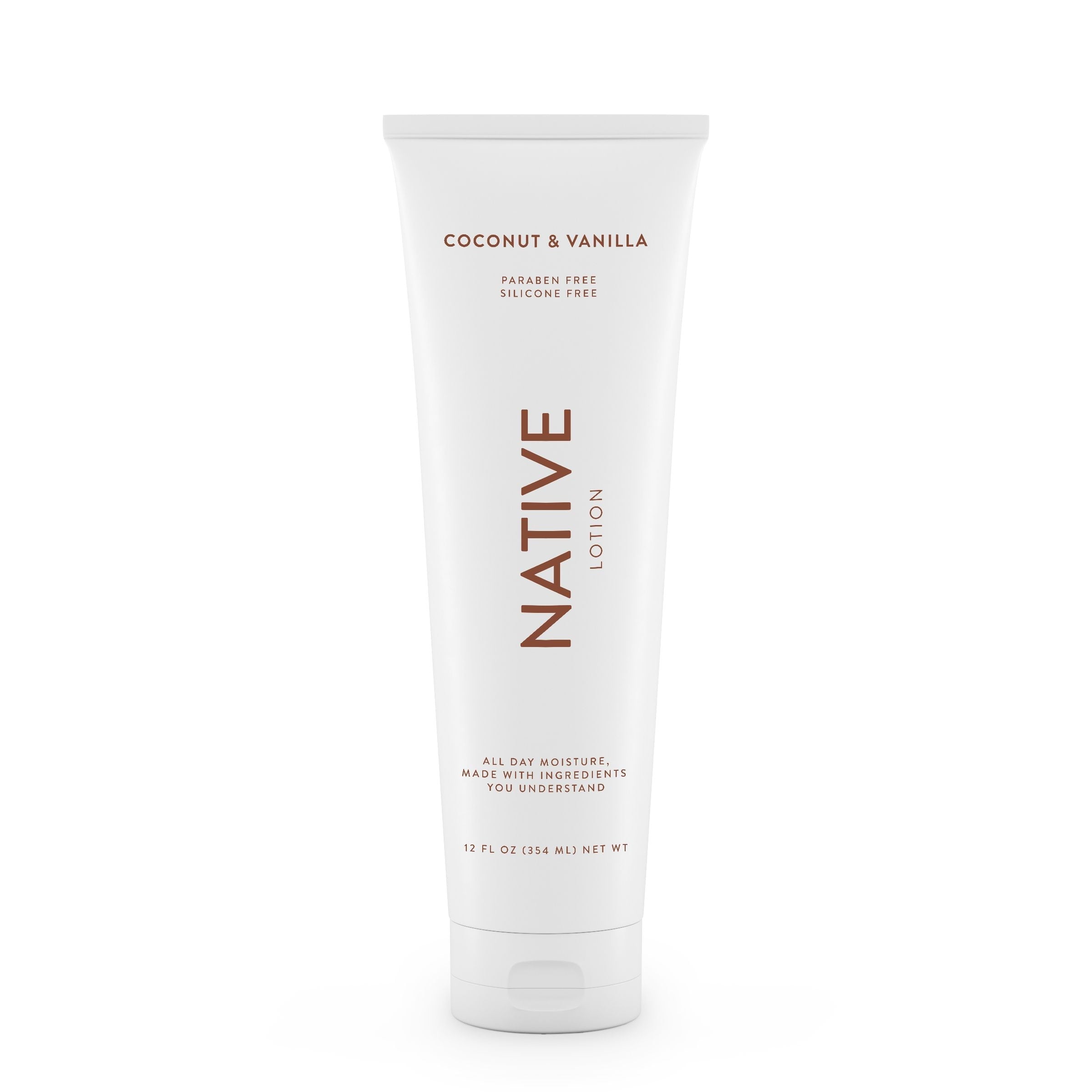 Natural Hand and Body Lotion, Coconut & Vanilla, Paraben Free, Silicone Free 12 oz