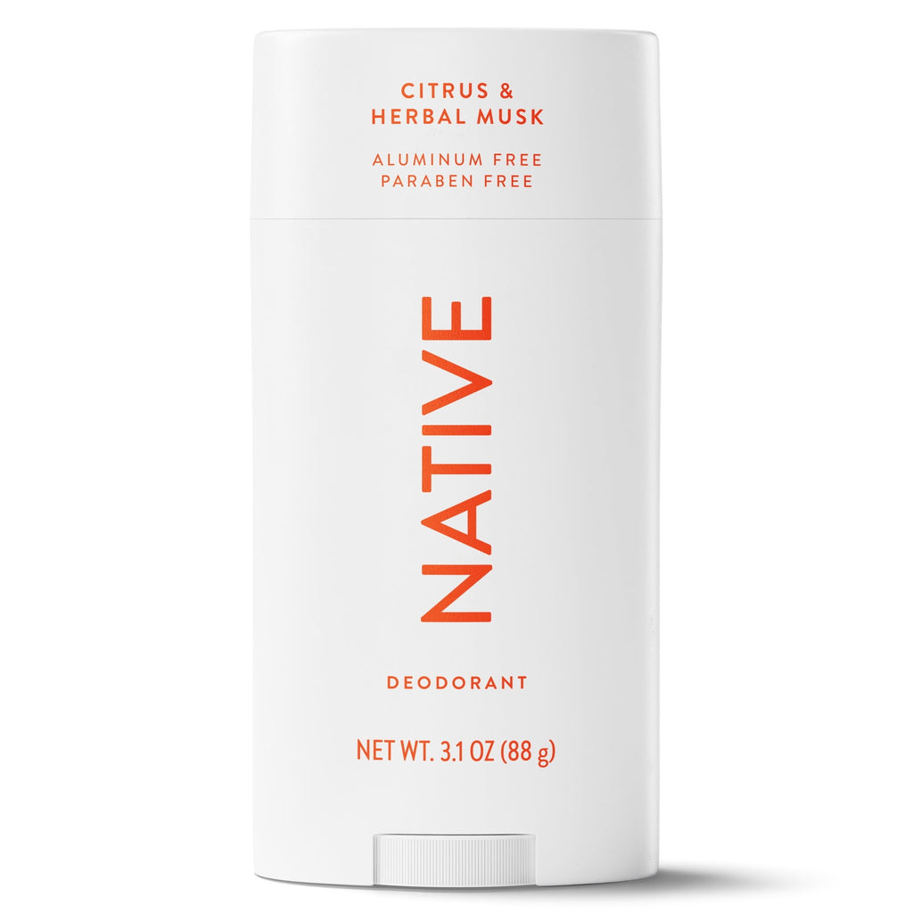 Aluminum Free Deodorant For Men, 72 Hour Solid Deodorant Stick, Citrus & Herbal Musk, 3.1oz