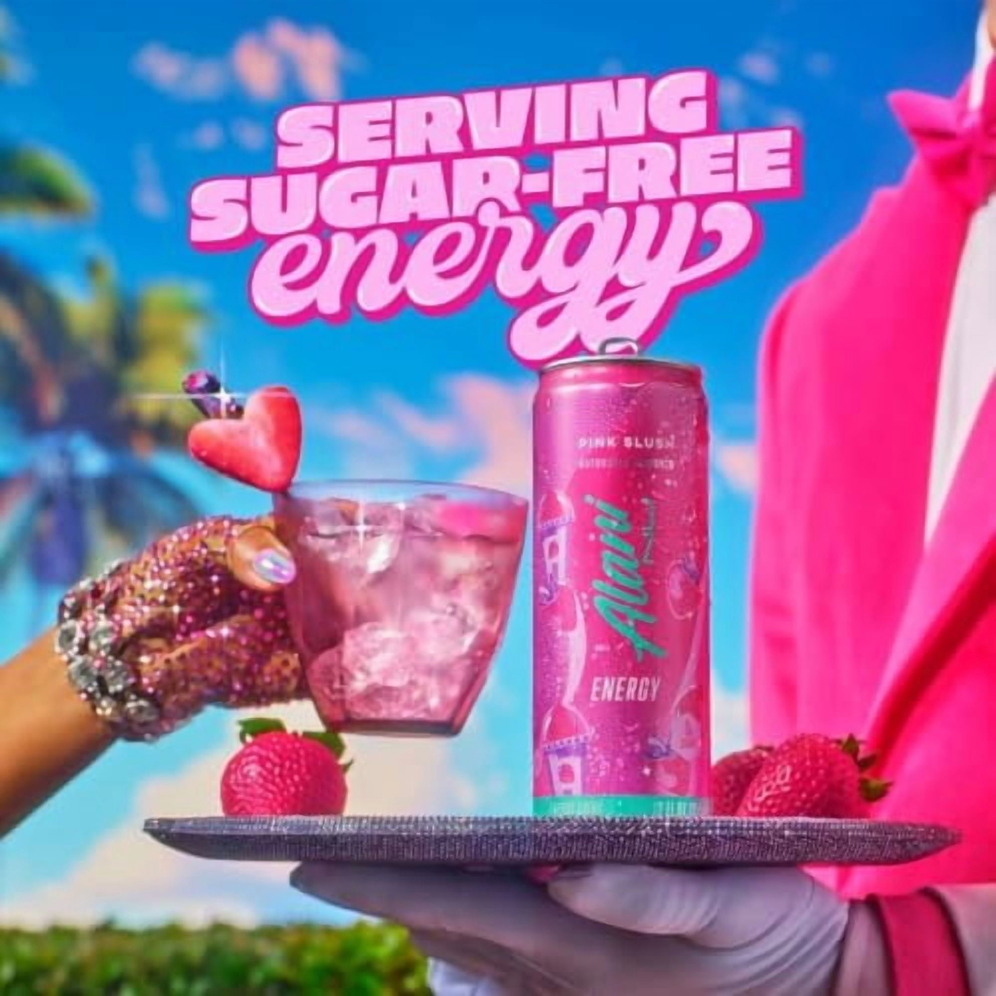 New Alani Energy Drinks Cherry Bomb, Sherbet Swirl, Pink Slush Variety Pack Sugar-Free, Low-Calorie, 200mg Caffeine, Energy Boost Drink 12 fl oz (Pack of 6) Repackaged By * PickAndGo*