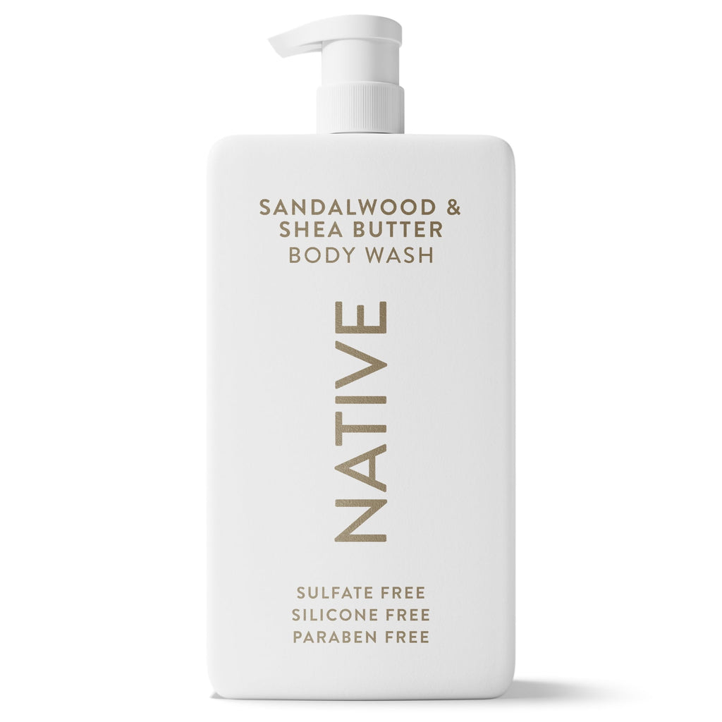 Body Wash, Sandalwood & Shea Butter, Sulfate Free, Naturally Derived Ingredients, 24hr Freshness, for Women & Men, 36 fl oz