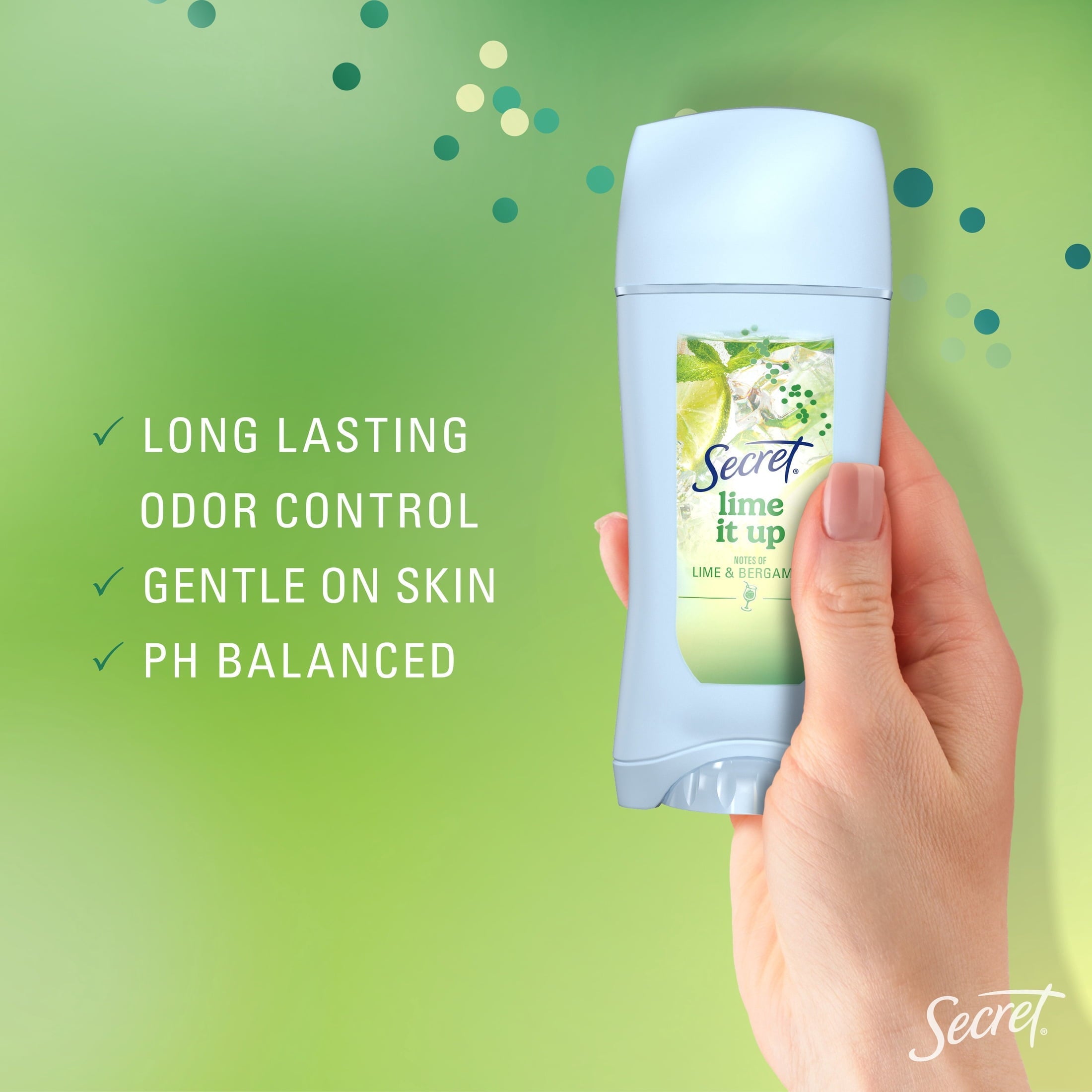 Fresh Invisible Solid Antiperspirant & Deodorant for Women, Lime It Up, 2.6oz