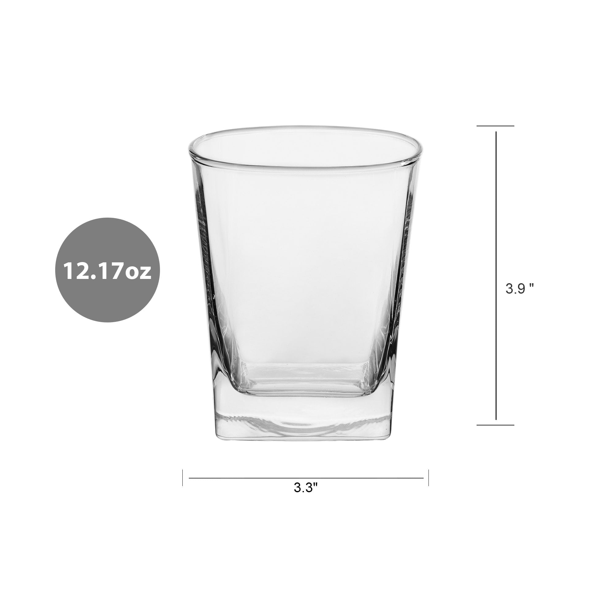 Better Homes & Gardens Clear Glass Drinkware Set, 12.17 oz, 4-Piece