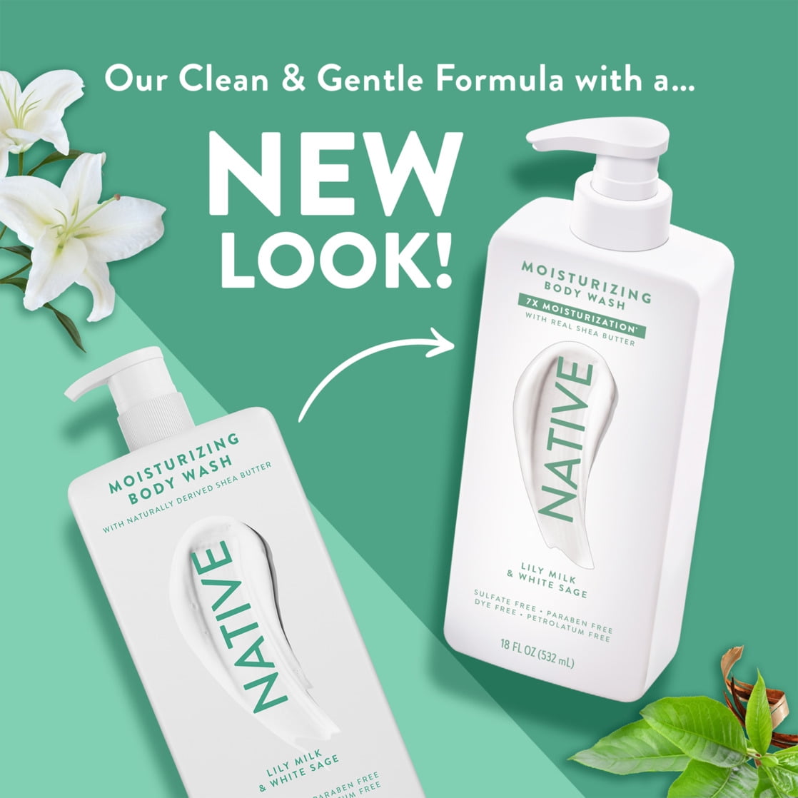 Lily Milk & White Sage Moisturizing Body Wash 18oz