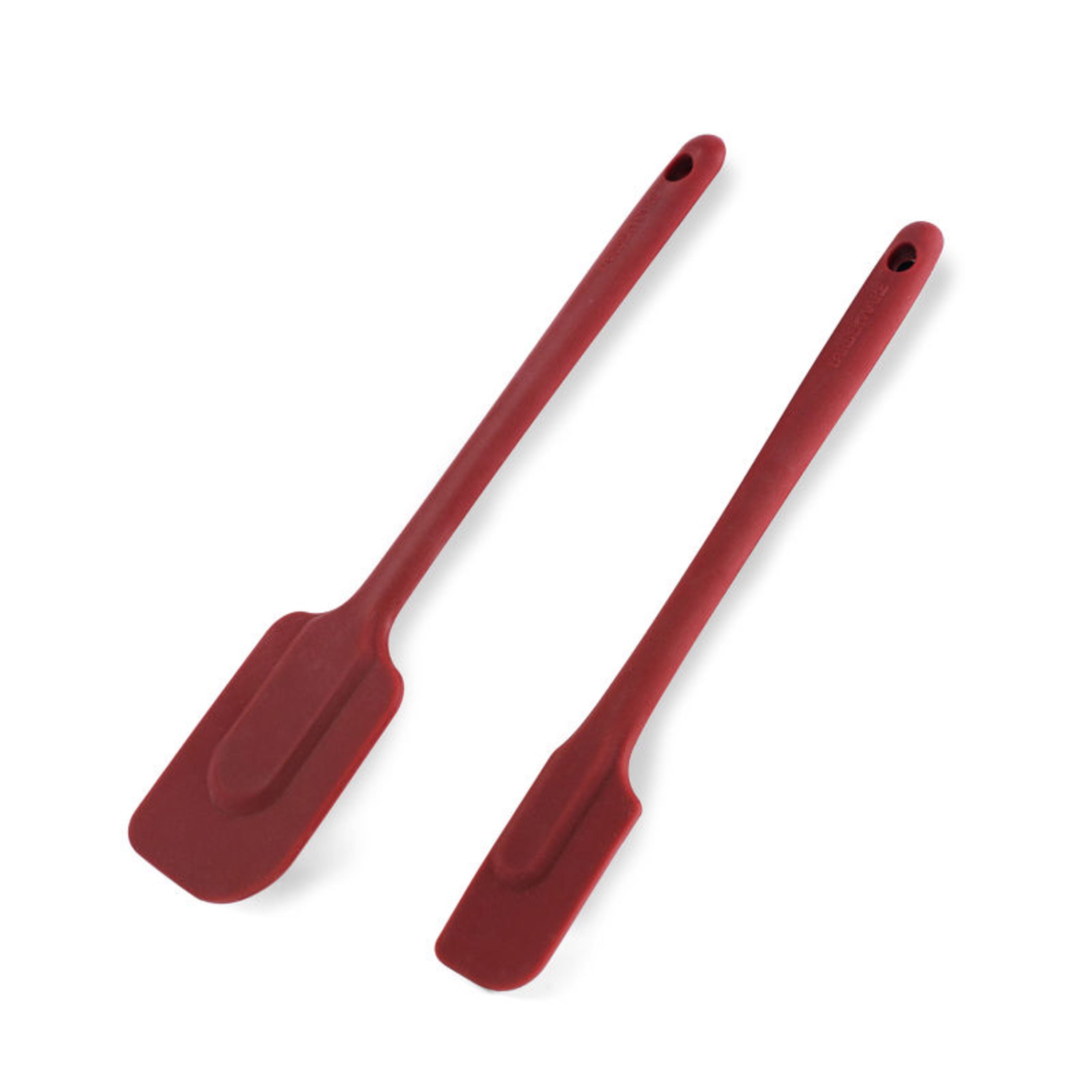 10 & 10.5 in Silicone Solid Kitchen Spatula Set Red