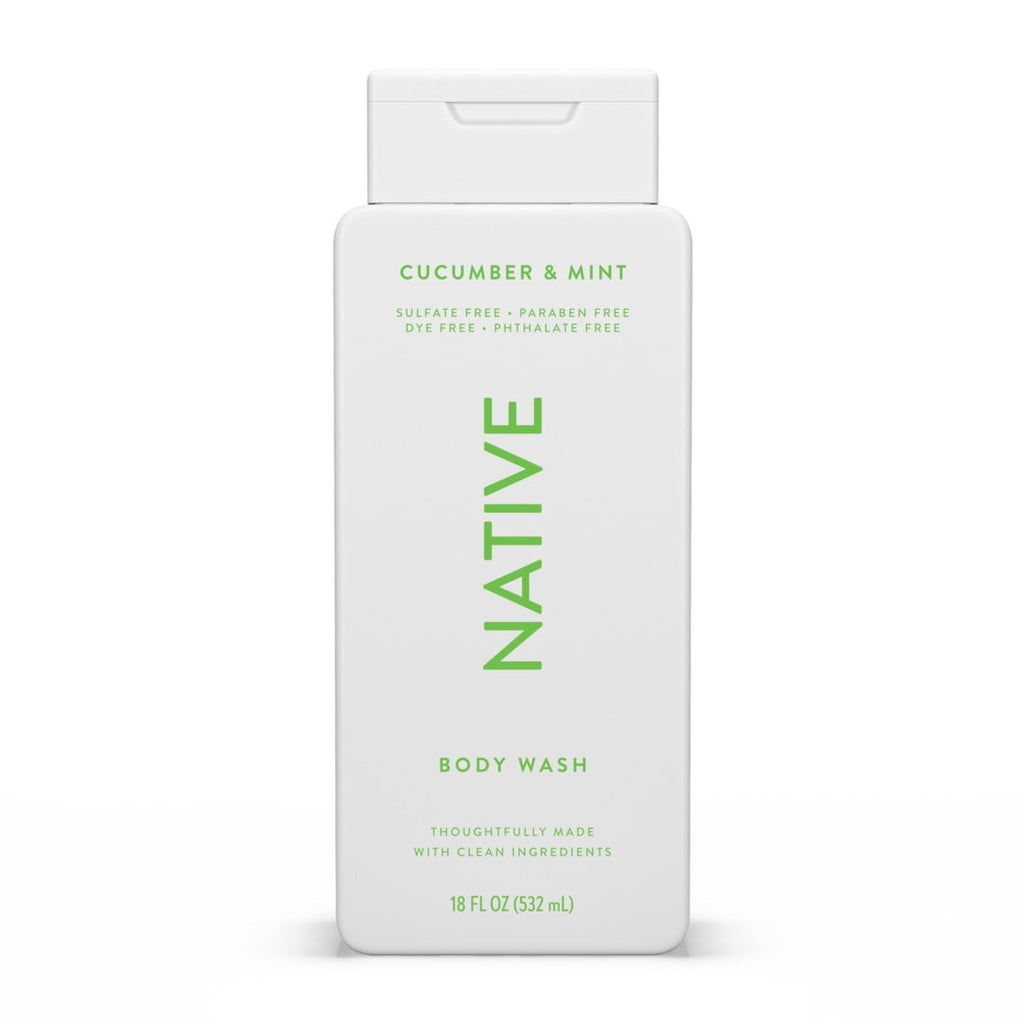 Body Wash, Cucumber & Mint, Sulfate Free, Naturally Derived Ingredients, 24hr Freshness, for Women & Men, 18 fl oz
