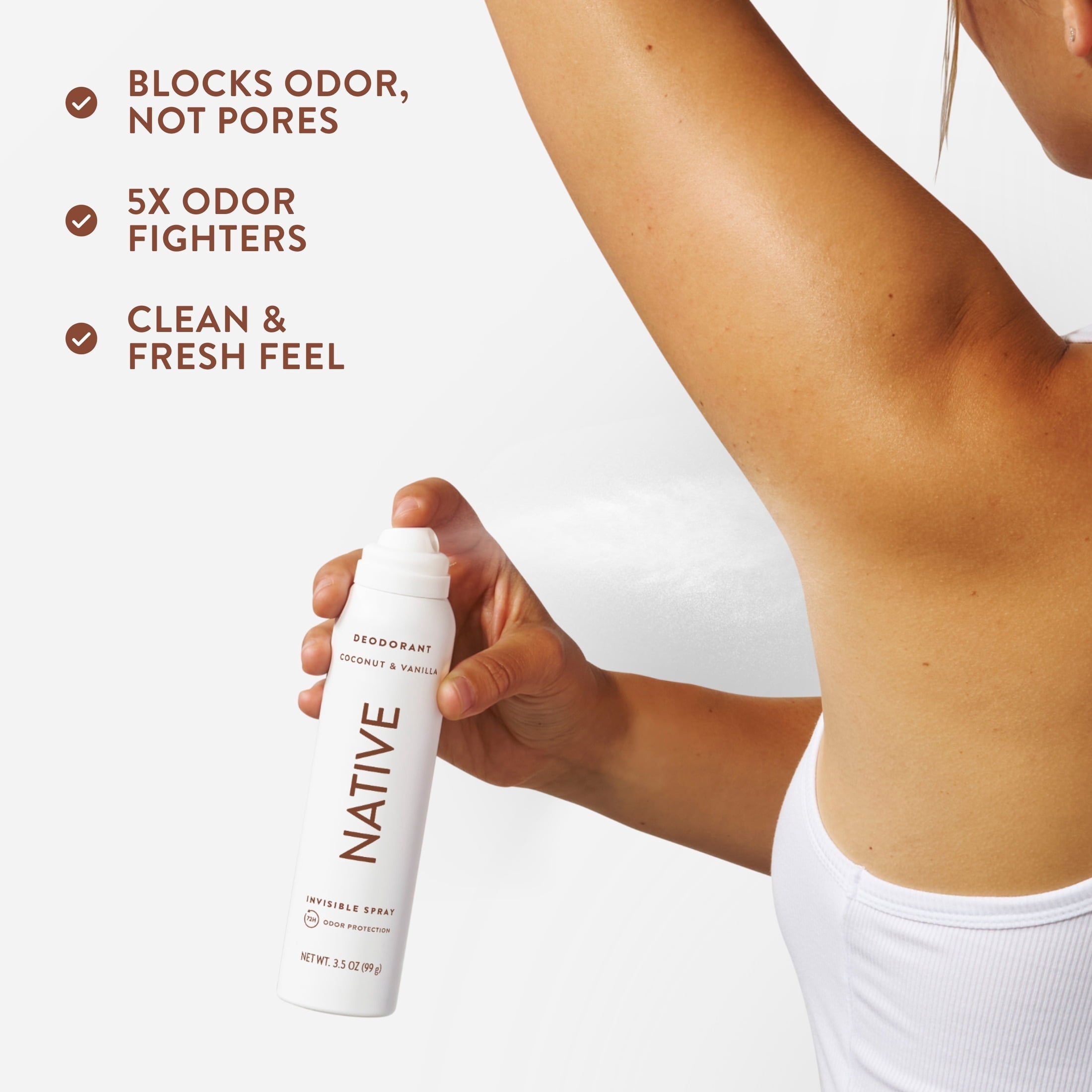 Deodorant & Body Spray, Aluminum Free, Coconut & Vanilla, for Women and Men, 3.5 oz