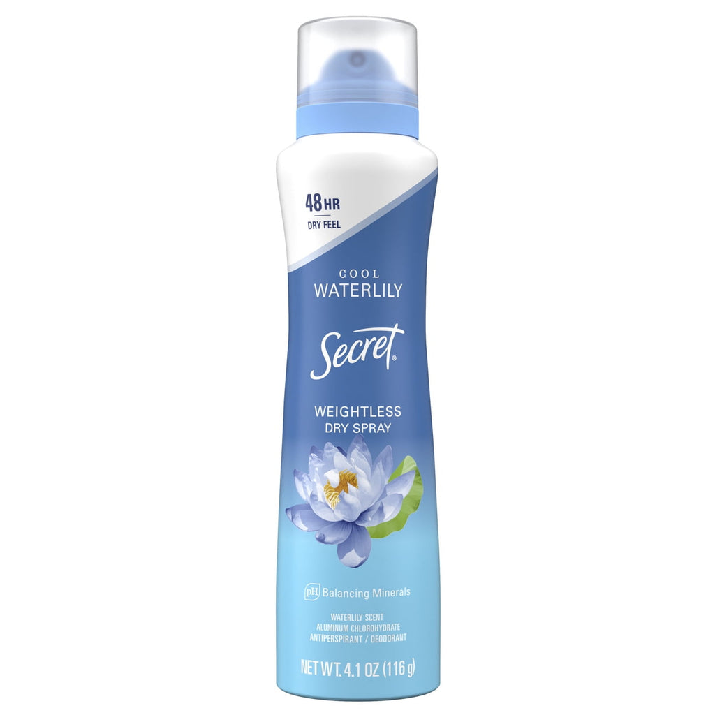 Dry Spray Antiperspirant Deodorant, Waterlily and Argan Oil, 4.1 oz