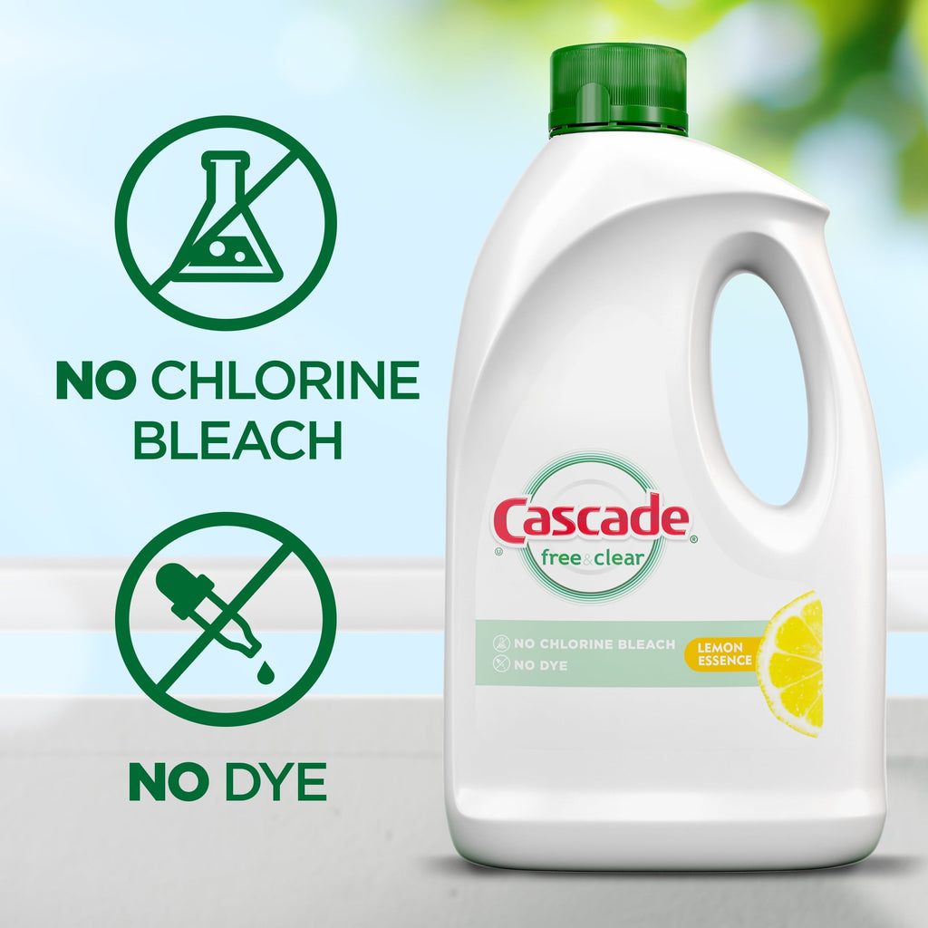 Free & Clear Dishwasher Detergent, Lemon Essence, 60 fl oz