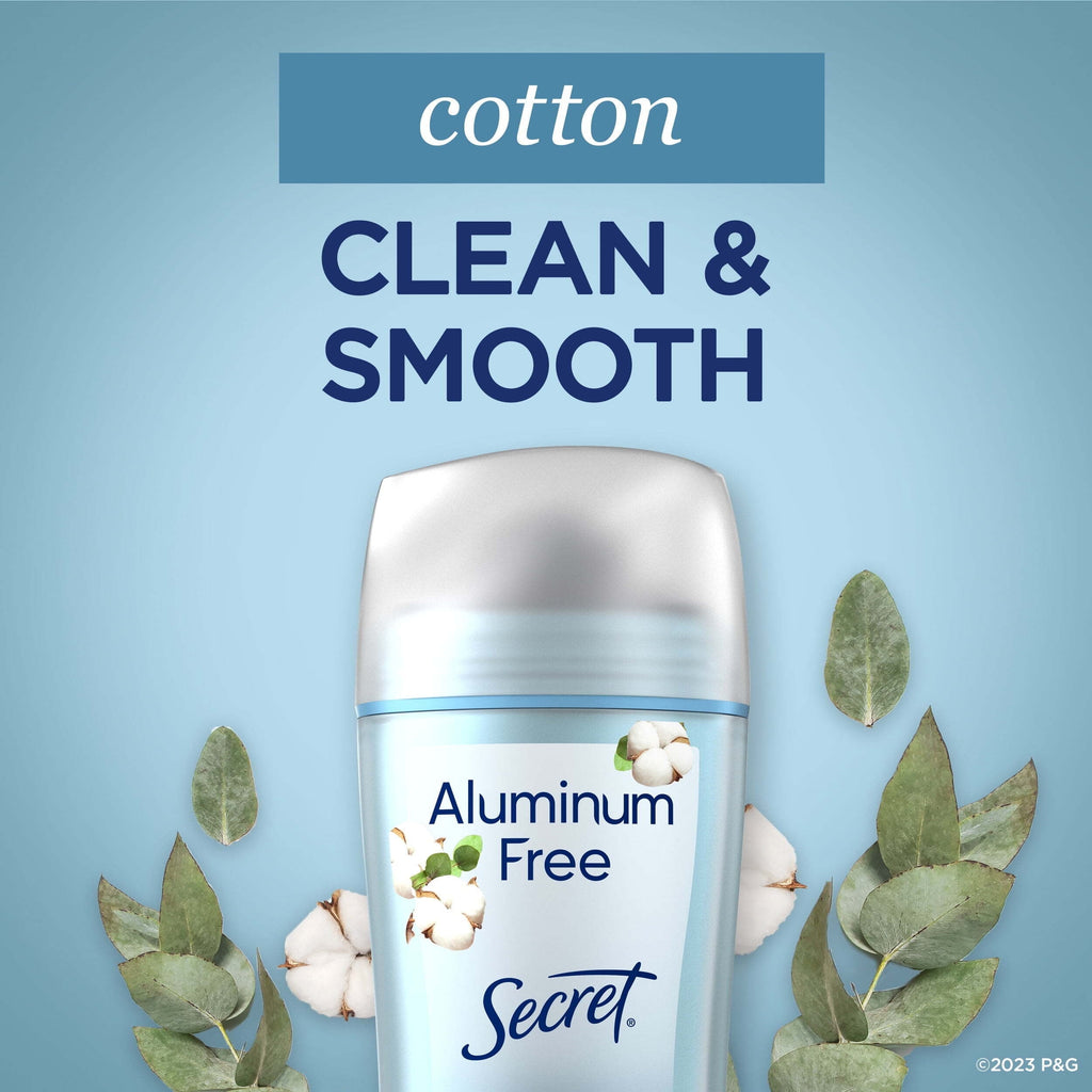 Aluminum Free Women's Deodorant Solid, Cotton, 2.4 oz