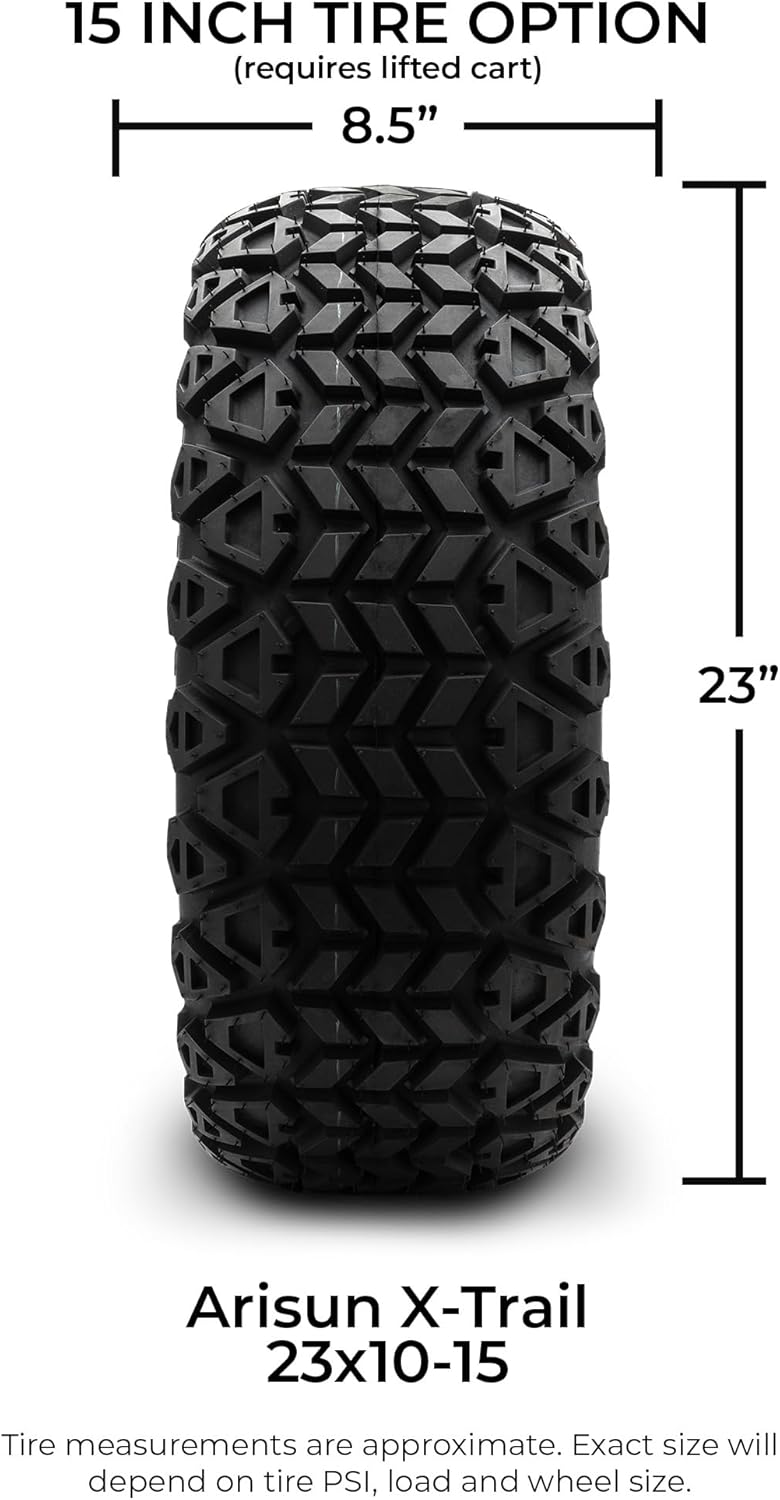 Arisun X-Trail 23x10-15 DOT Golf Cart Tire All-Terrain (6-Ply) - Set of Two