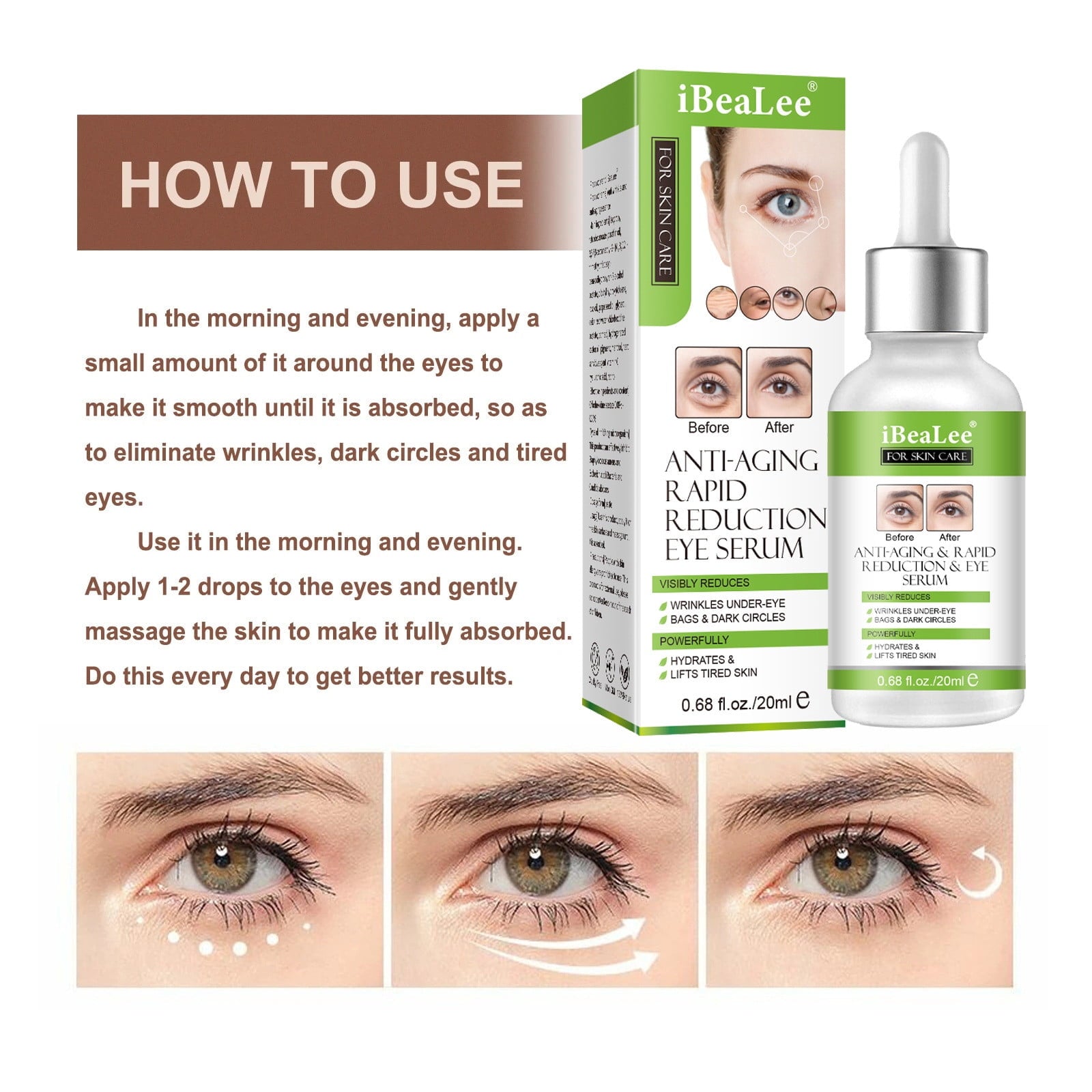 Firming Serum,Aging Eye Serums For Women & Men - Reduces Puffiness, Dark Circles, Under Eye Bags, Wrinkles And Fine Lines Around The Eyes20ML Essence Personal Care Clearance A