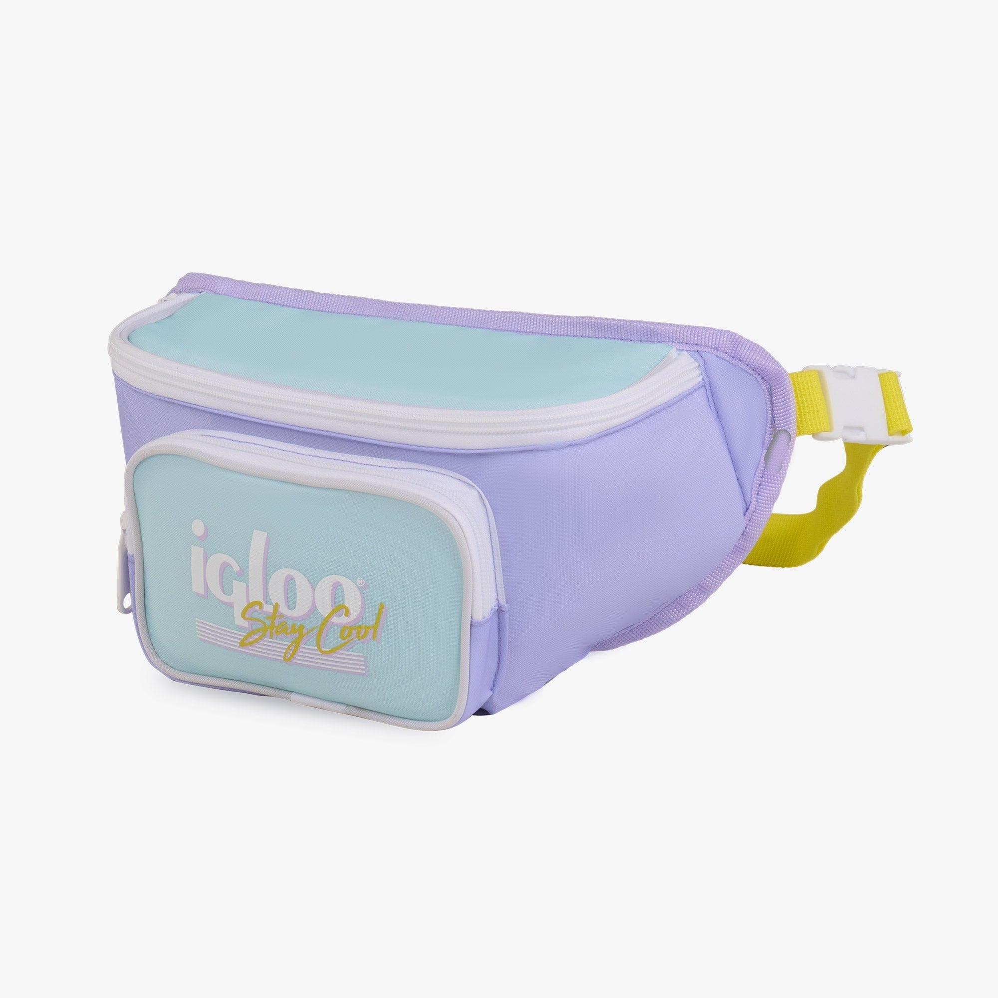 3 Can Capacity Retro Fanny Pack Cooler Bag, Lilac Purple