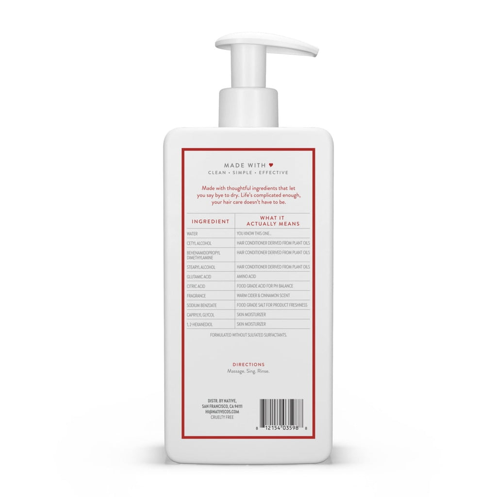 Moisturizing Conditioner, Warm Cider & Cinnamon, Sulfate & Paraben Free, 16.5 fl oz