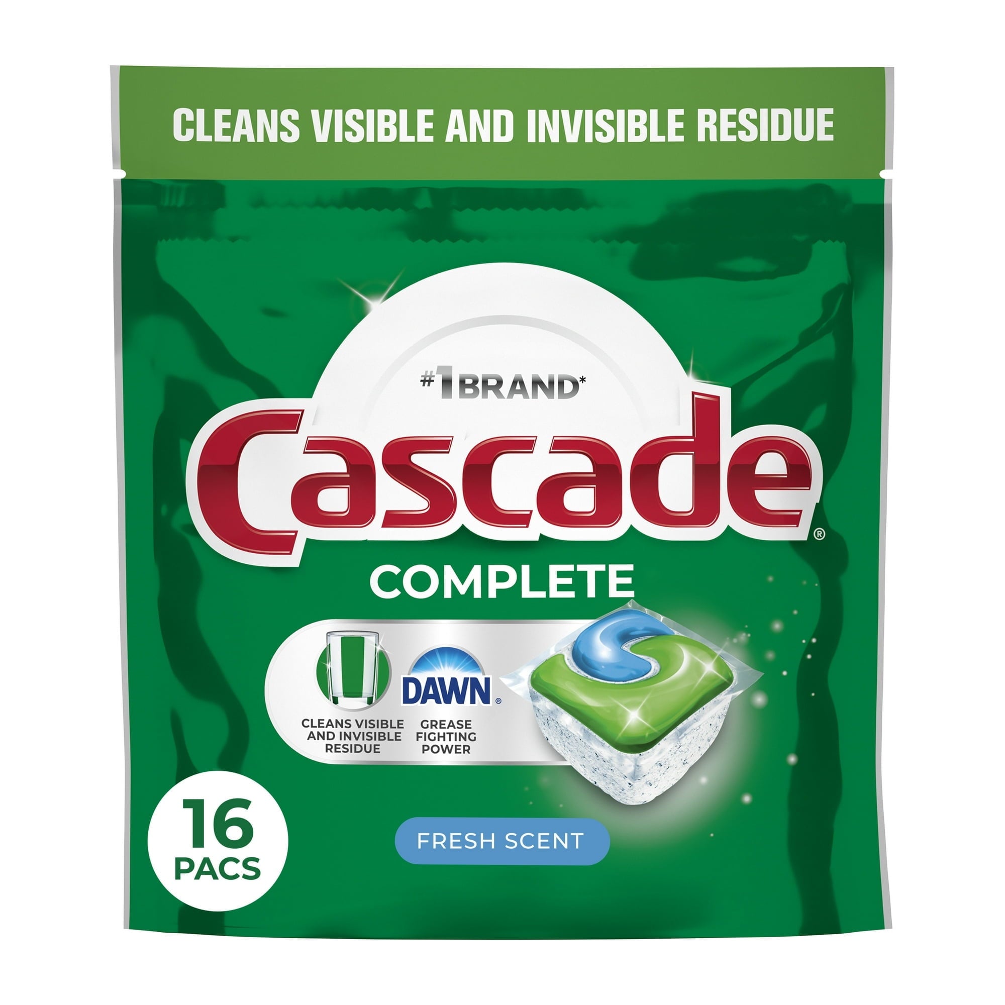Complete Dishwasher Pods, Dishwasher Detergent, Dish Detergent Soap, Fresh, (2 Pack of 16 Count)