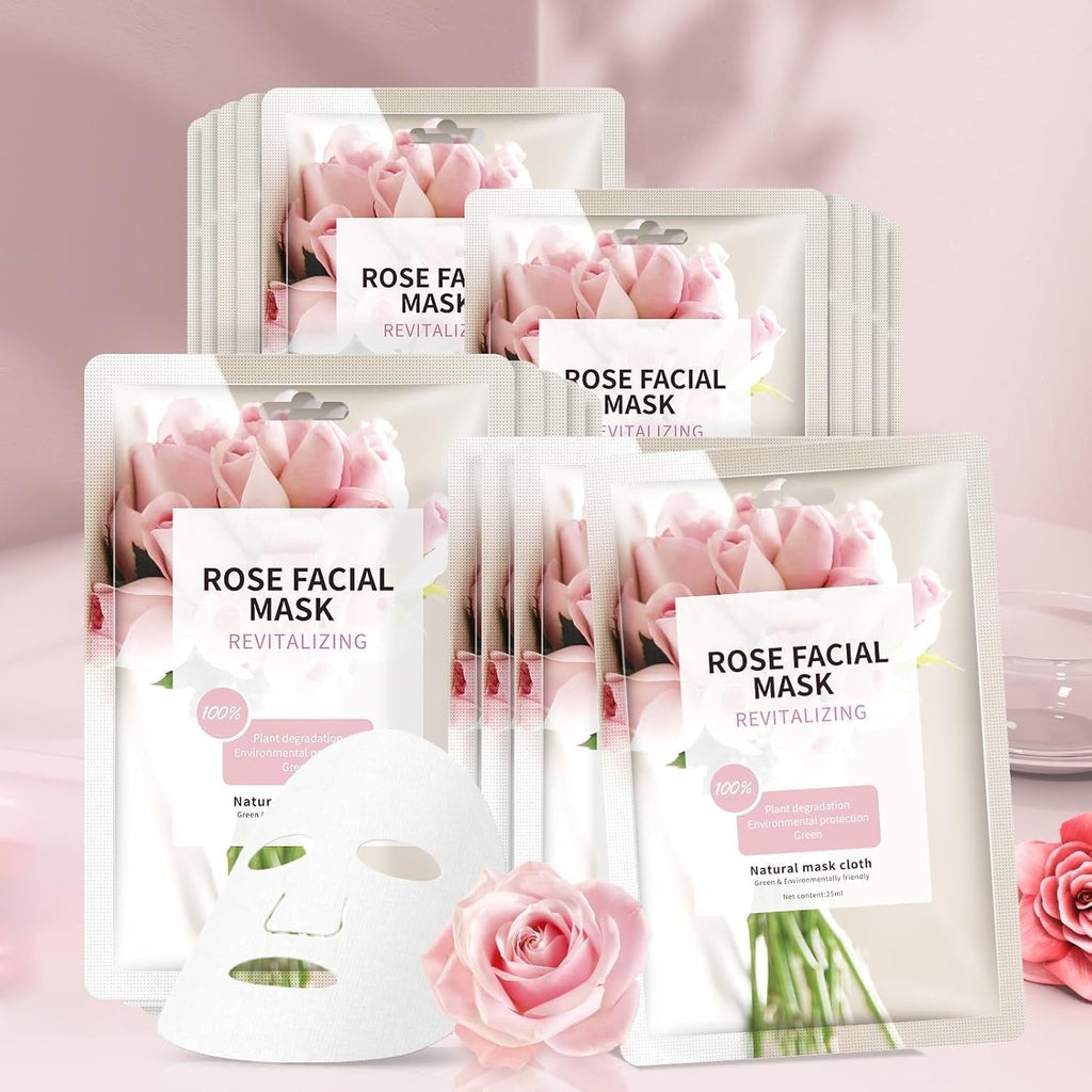 11 Pack Fruit Moisturizing Facial Mask Sheet, Rich in Fruit Essence Face Mask to Brighten and Hydrate Dull Skin