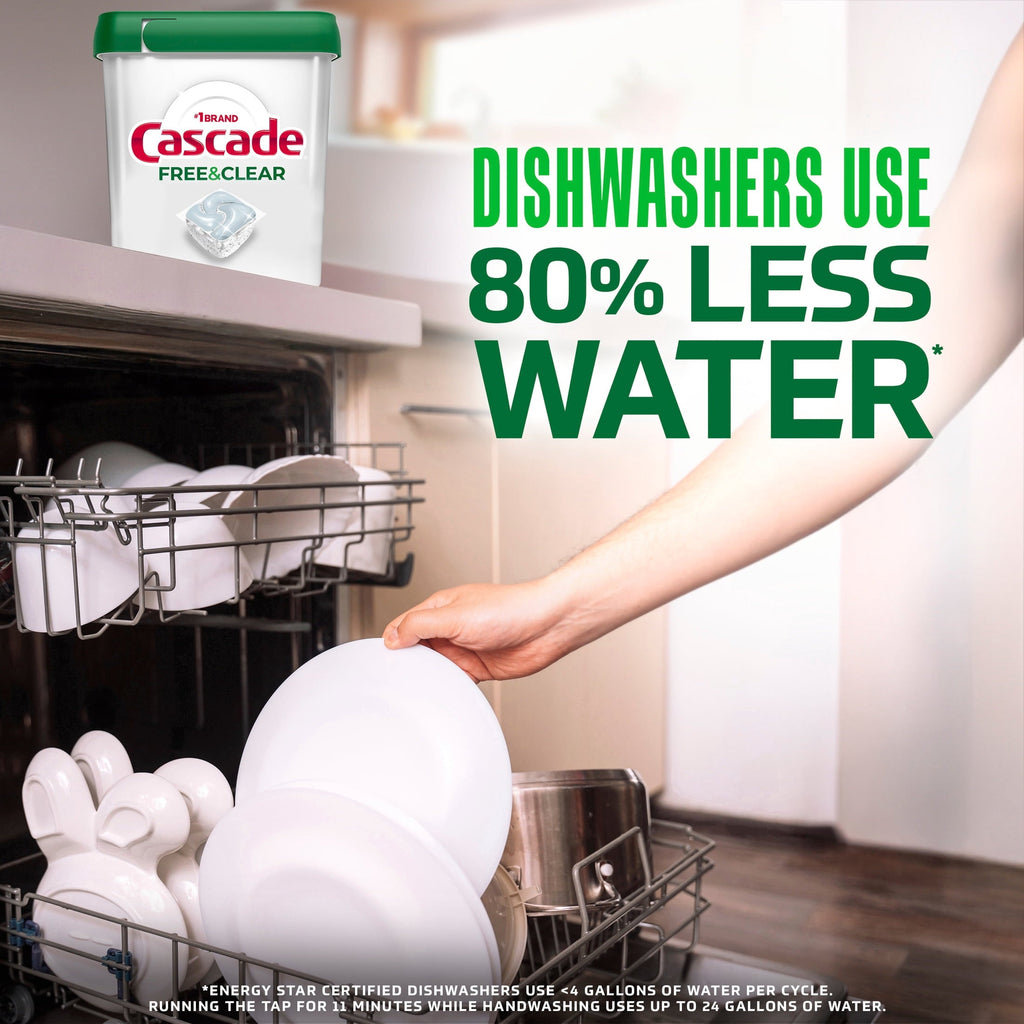 Free & Clear Dishwasher Pods, Dish Detergent Soap, Unscented, 19 Count
