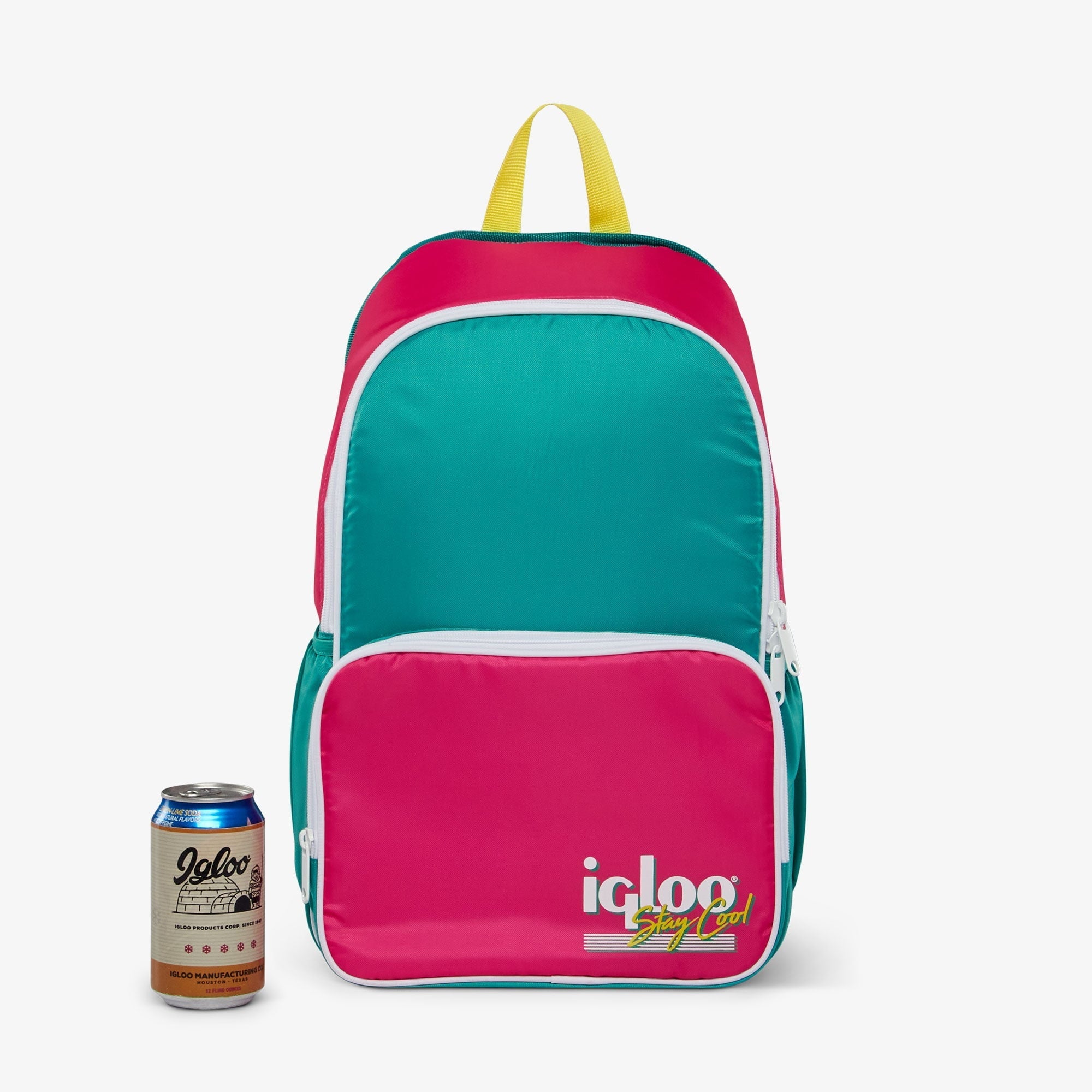 Igloo 20 can Retro Backpack Water Cooler, Pink and Jade Green