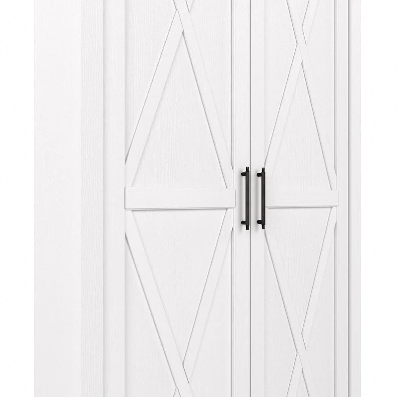 Key West Tall Storage Cabinet with Doors and Shelves by Bush Furniture