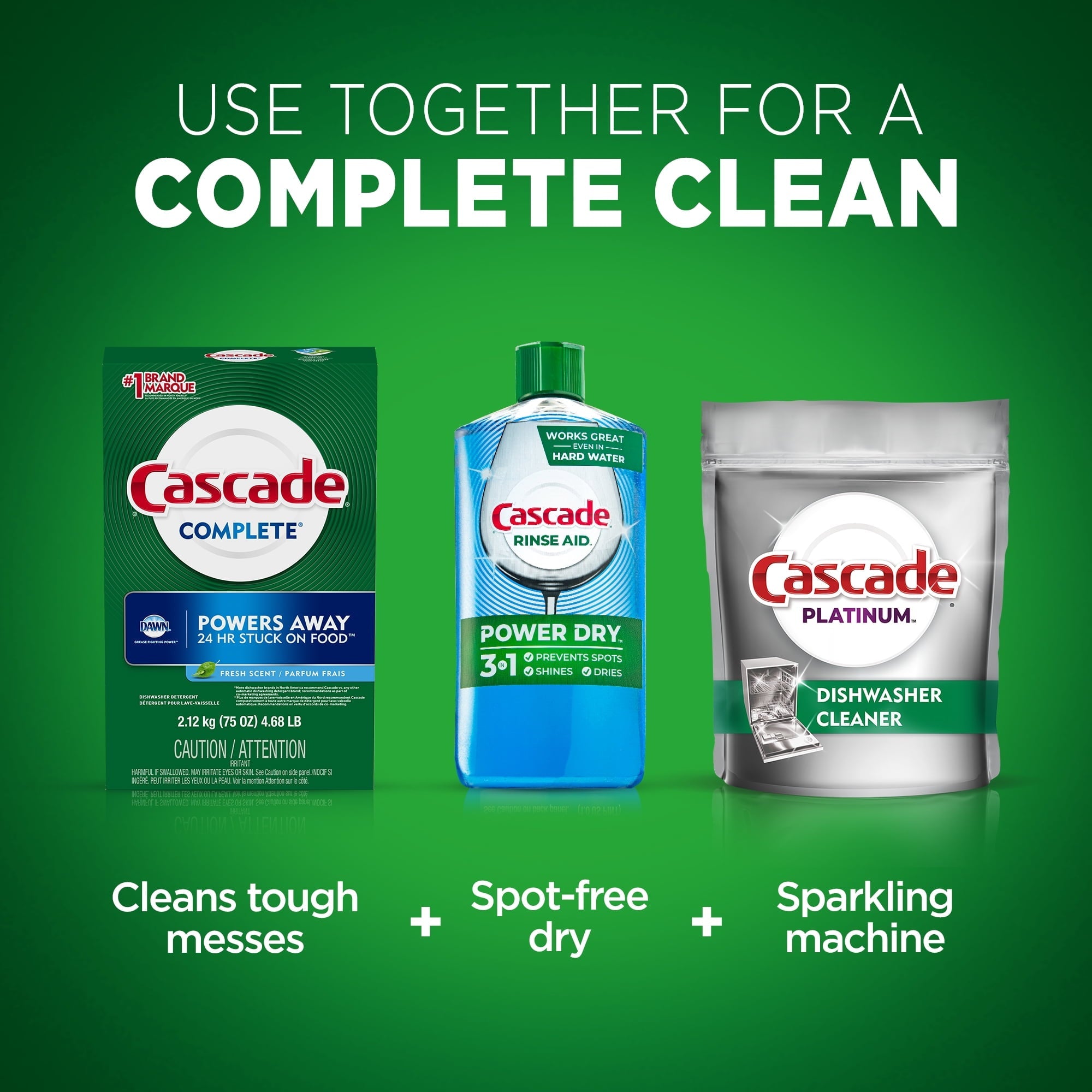 Complete Powder Dishwasher Detergent, Fresh Scent, 60 ounces