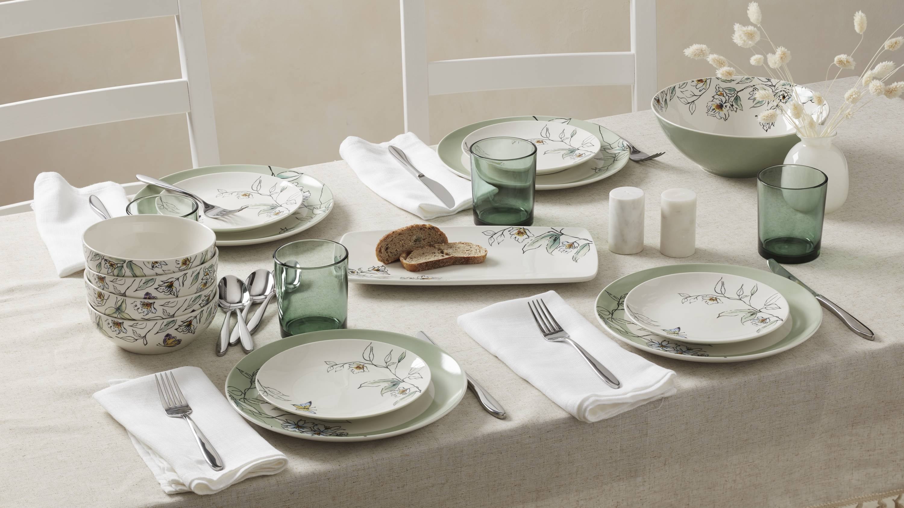 Entertain 365 16 oz Stackables Green Glasses (Set of 6)