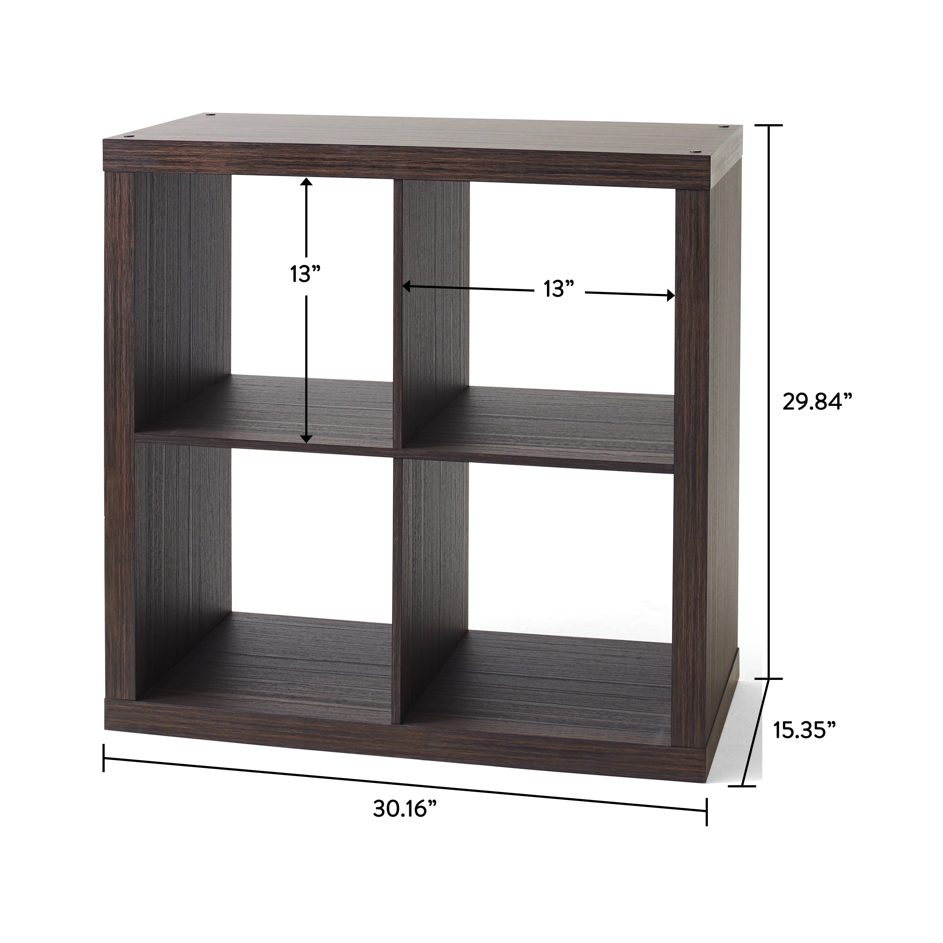 Better Homes & Gardens 4 Cube Storage Organizer, White Texture