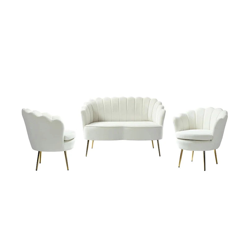 Xabier 52 in. 3 Piece Living Room Set by HULALA HOME