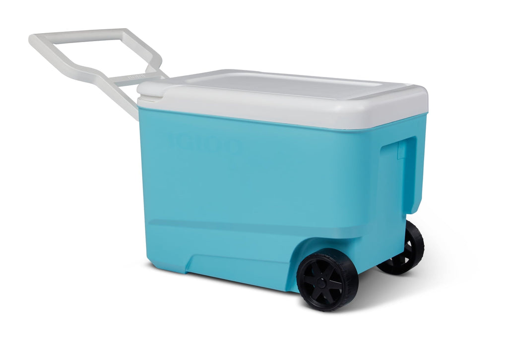 38 qt. 'Wheelie Cool' Hard Ice Chest Cooler with Wheels - Blue