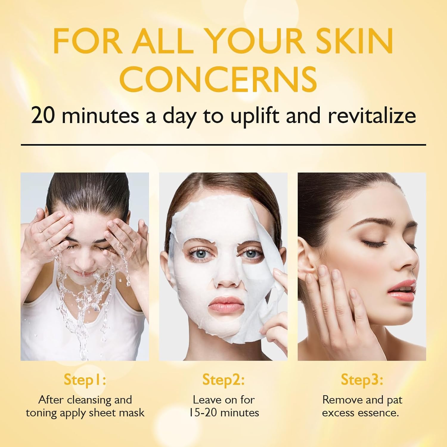 11 Pack Fruit Moisturizing Facial Mask Sheet, Rich in Fruit Essence Face Mask to Brighten and Hydrate Dull Skin