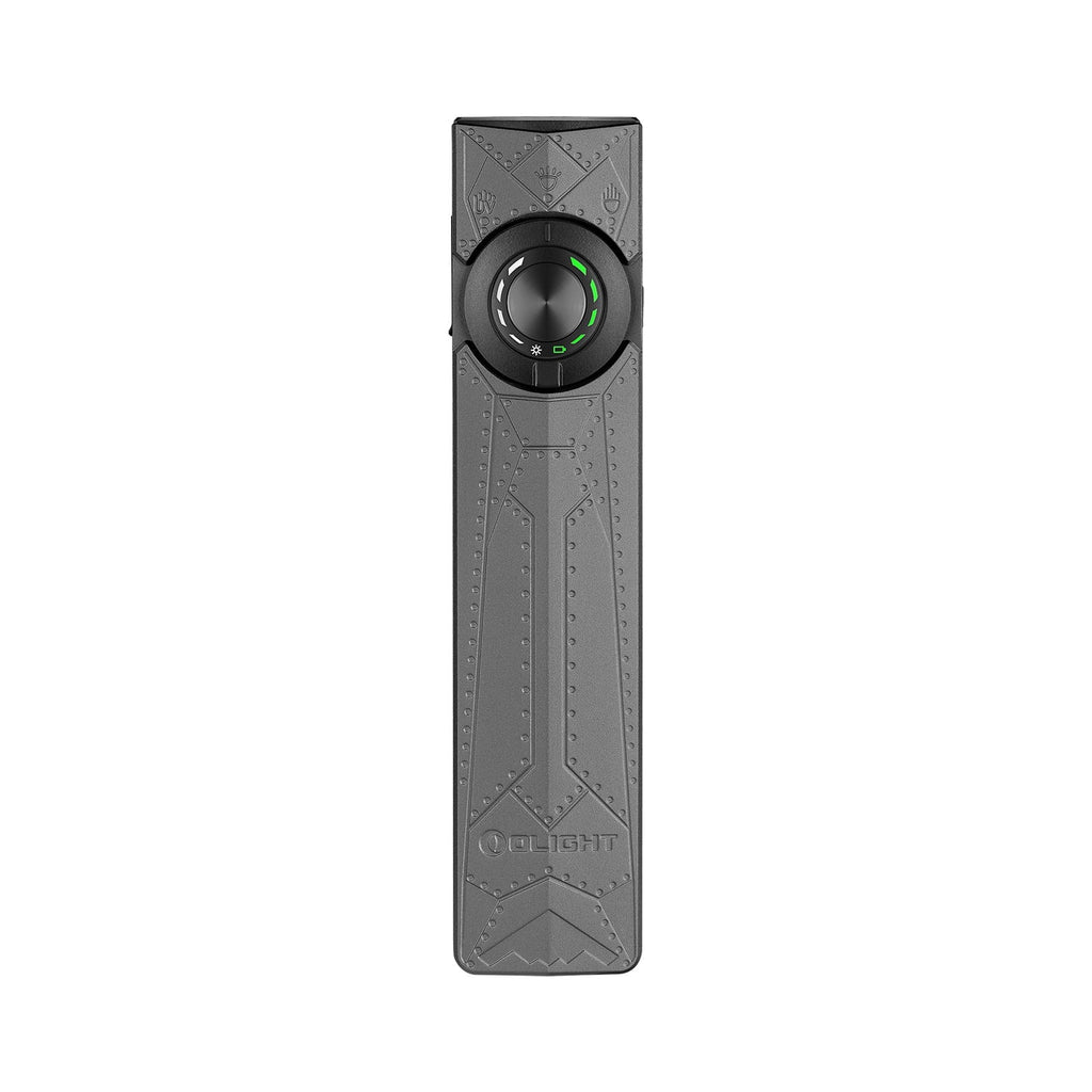 EDC Flat Flashlight Rechargeable with Green Beam, UV and White LED,1500 Lumens USB-C Pocket Camping Flashlight, Spotlight Floodlight for Outdoor Emergency Working (Matte Black CW)